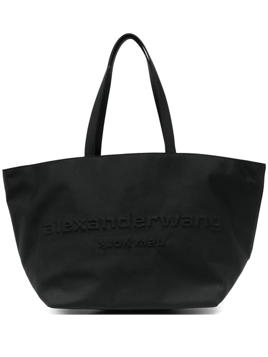 Punch logo-embossed tote bag