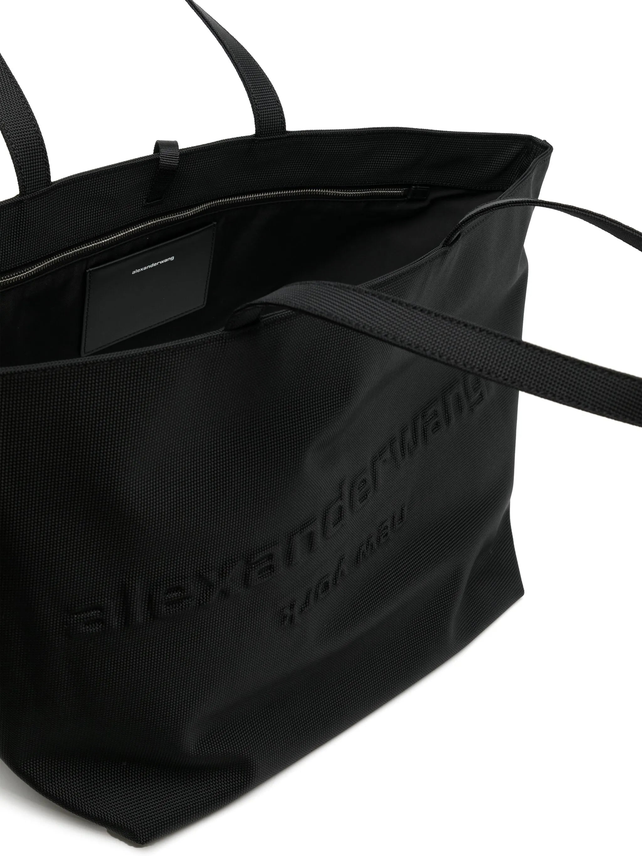Punch logo-embossed tote bag
