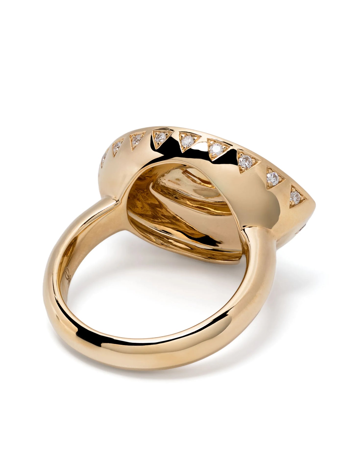 18kt yellow gold Cleopatra's Tear turquoise cocktail ring