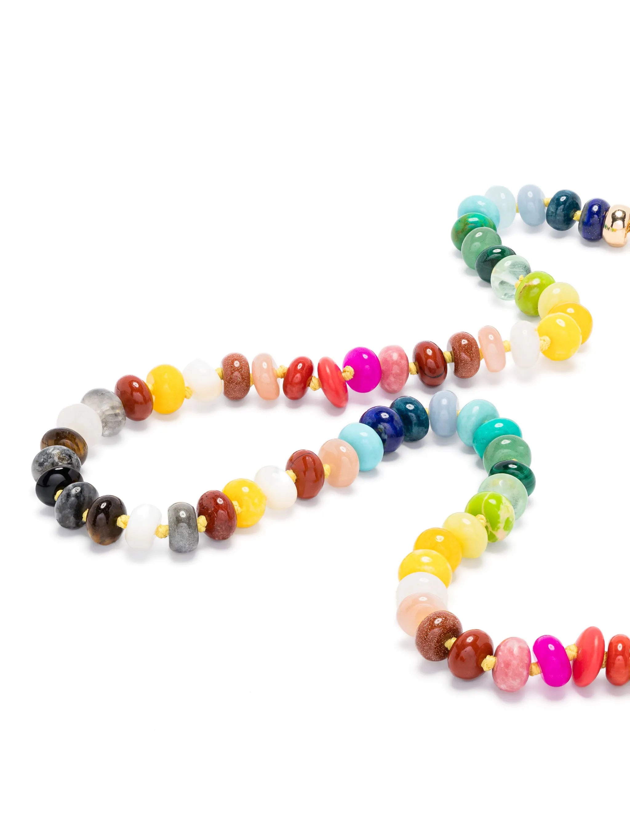 18kt yellow gold  Baht and Bead Foundation multi-stone necklace