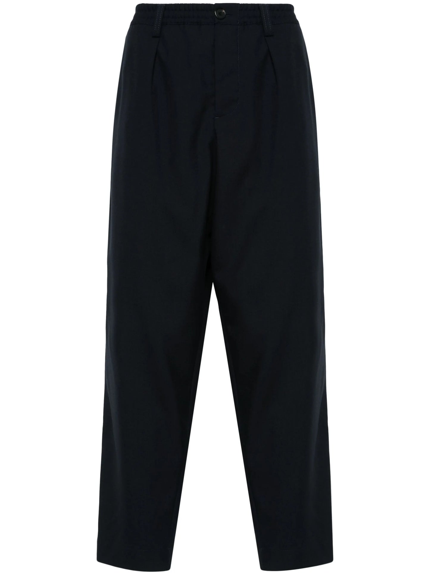pleated cropped trousers