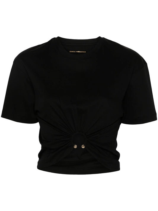 ring-embellished T-shirt