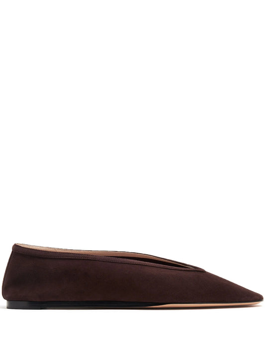 Luna suede ballerina shoes