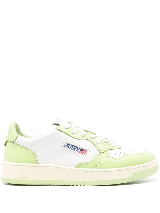 Medalist panelled leather sneakers