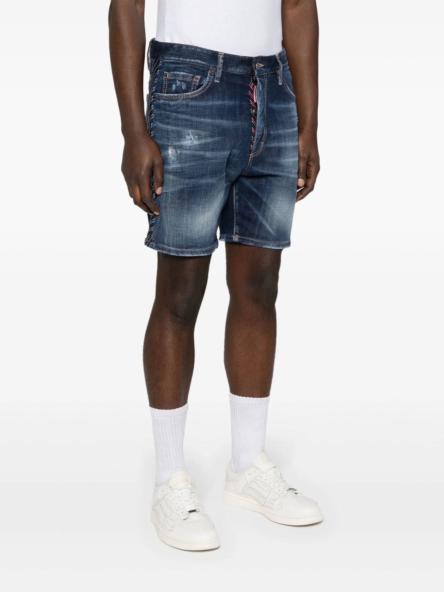 Dark Easy Ripped Wash Marine shorts
