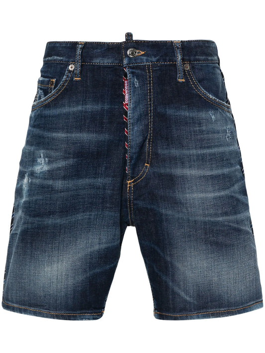Dark Easy Ripped Wash Marine shorts