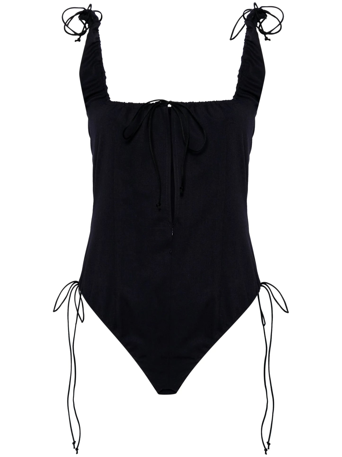 scoop-neck sleeveless body