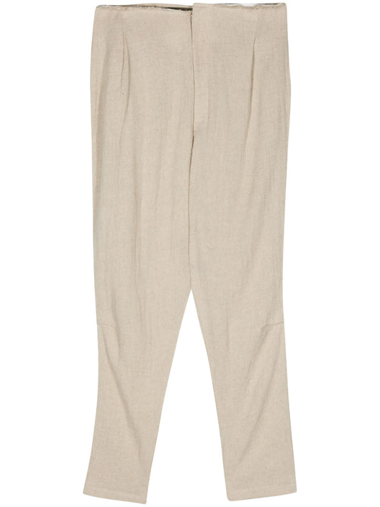 high-waisted tapered trousers