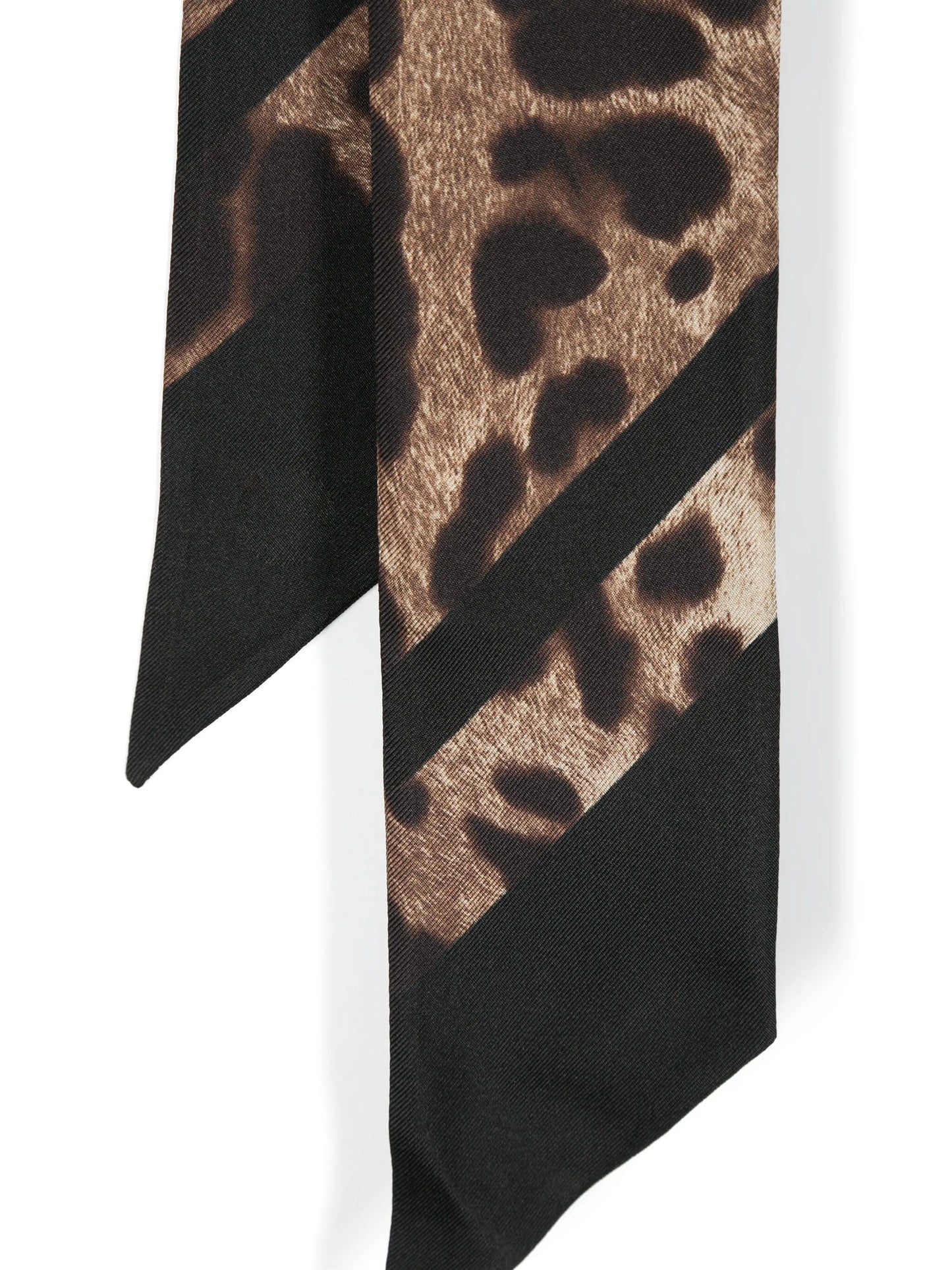 leopard-print silk scarf