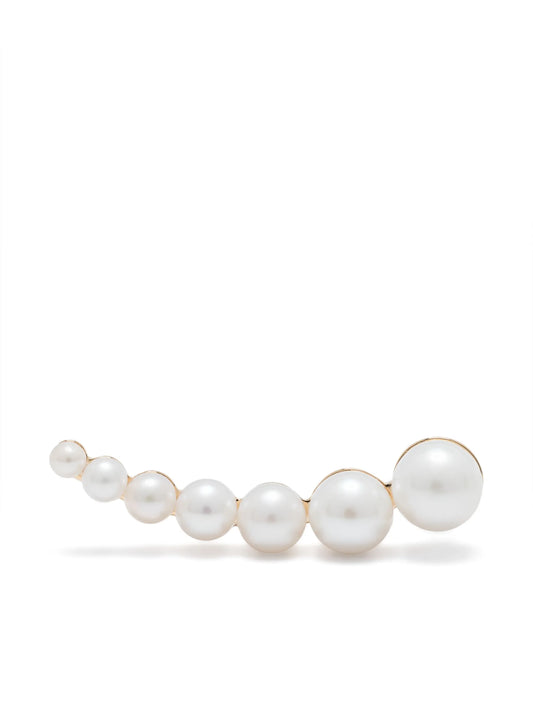 14kt recycled yellow gold Croissant Japonais pearl single earring