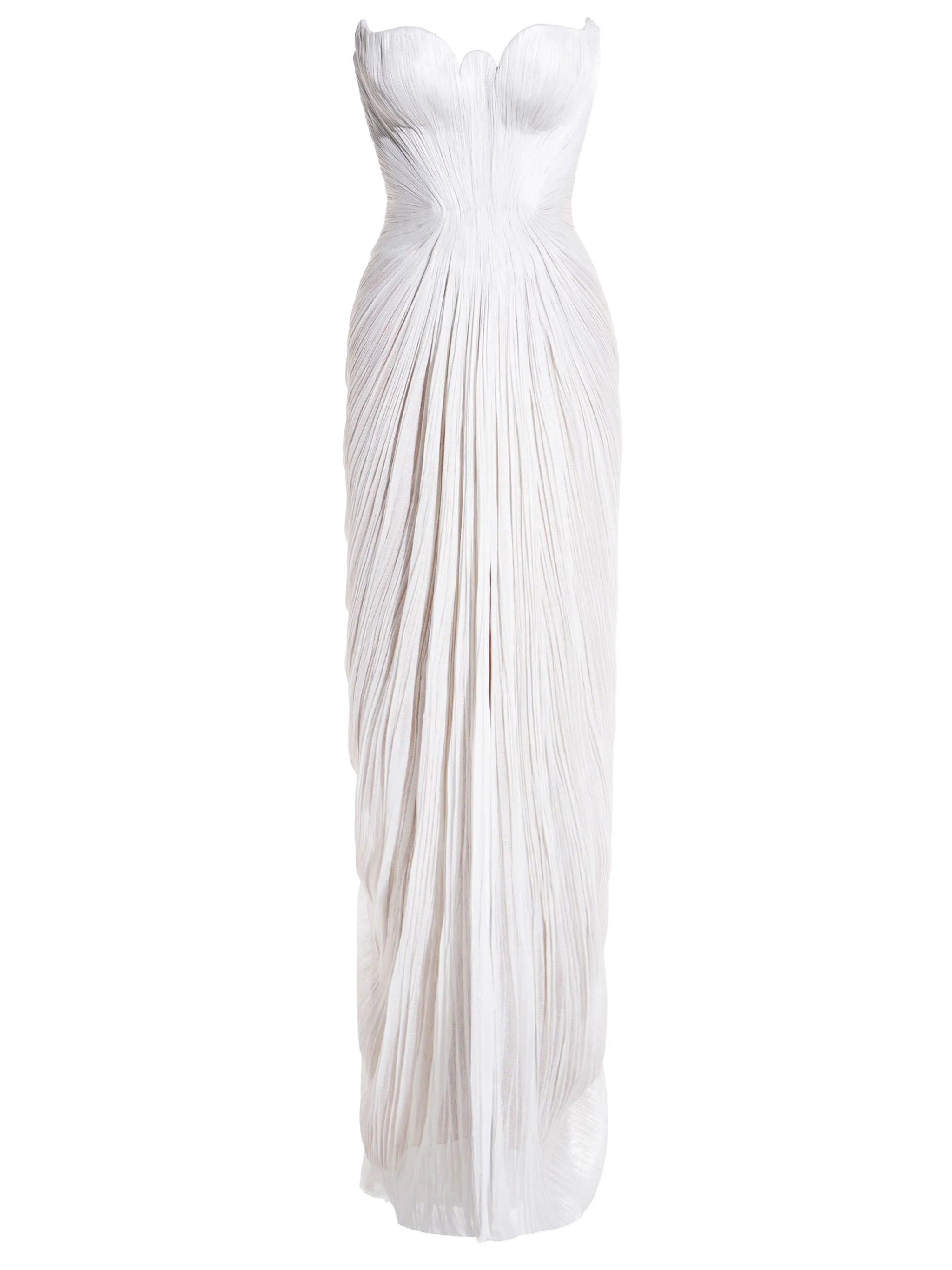 Jasleen strapeless pleated gown