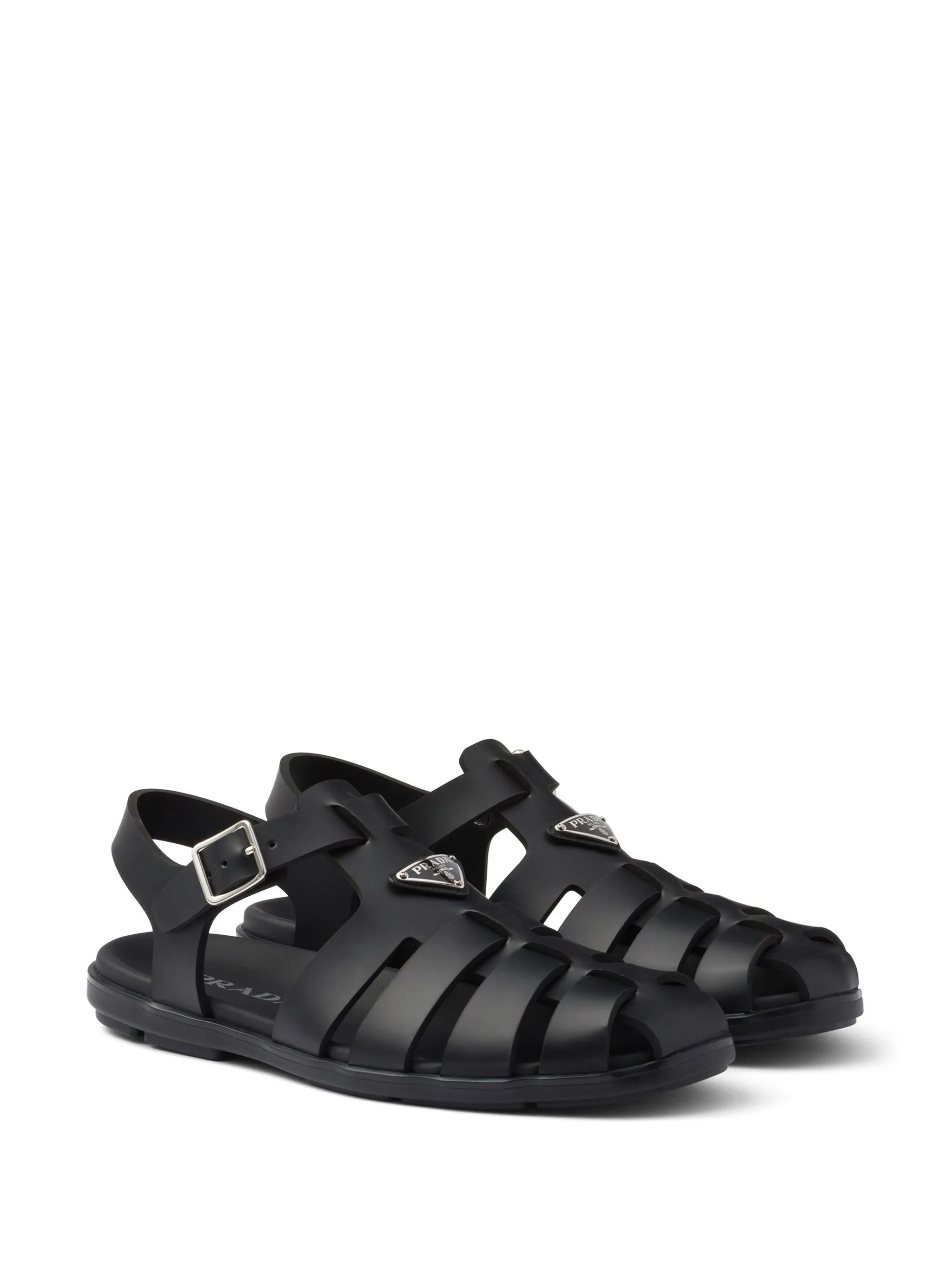 triangle-logo sandals