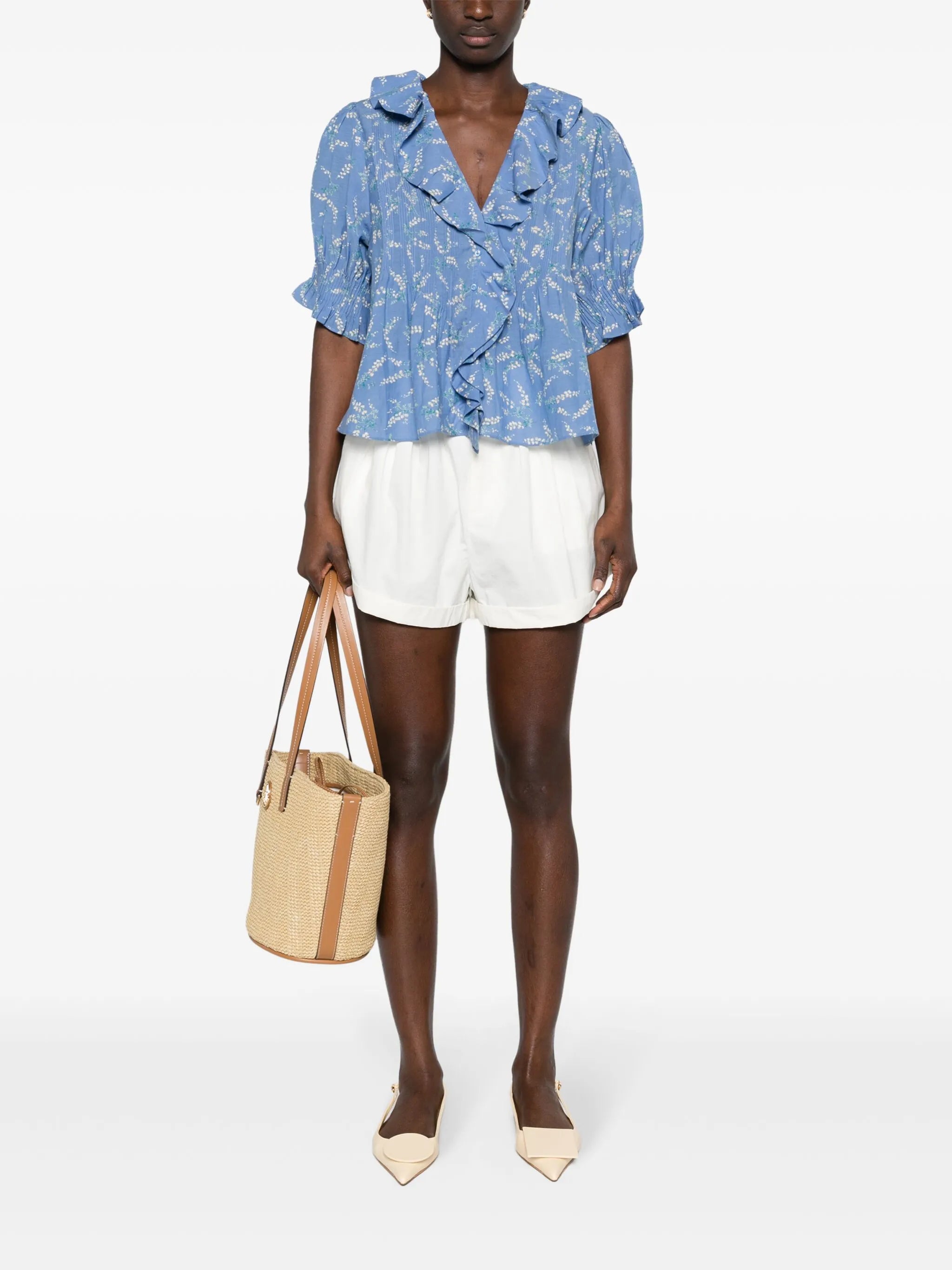 Paige poplin shorts
