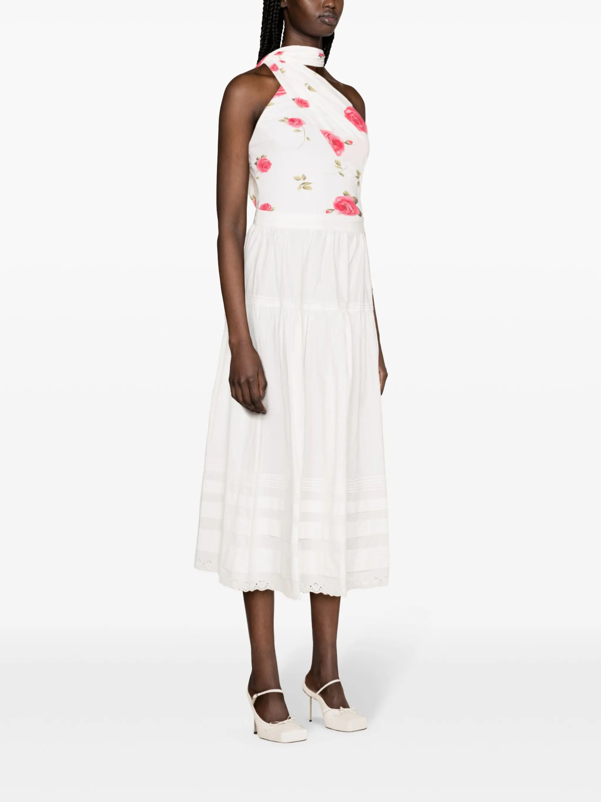 Sebastiane A-line midi skirt