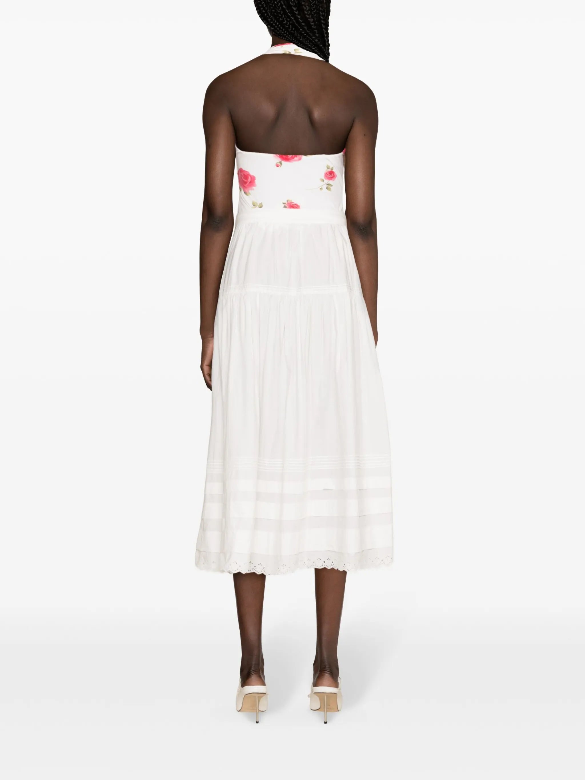 Sebastiane A-line midi skirt