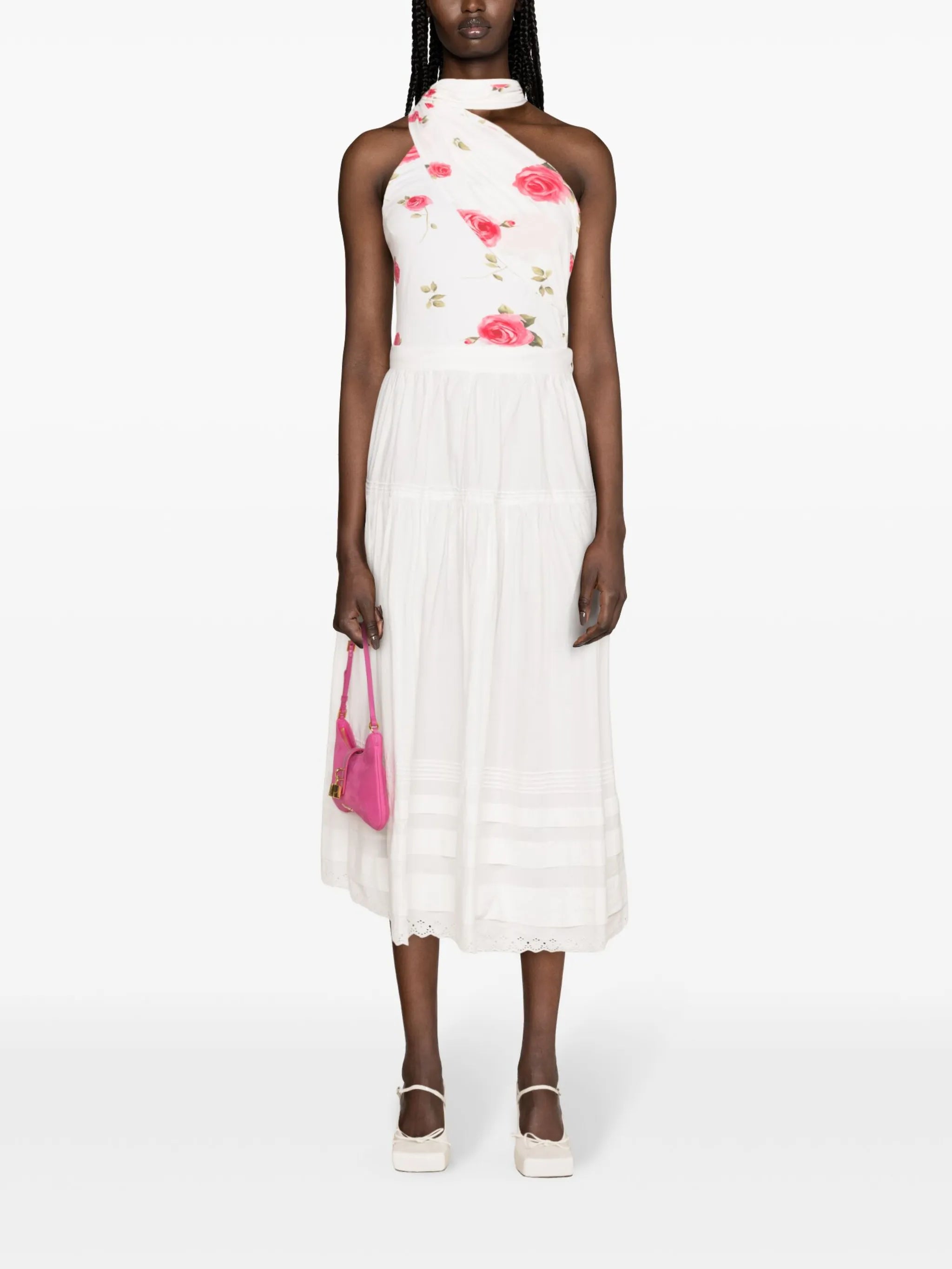 Sebastiane A-line midi skirt