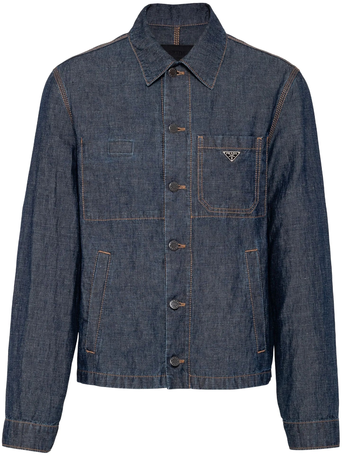 triangle-logo shirt jacket
