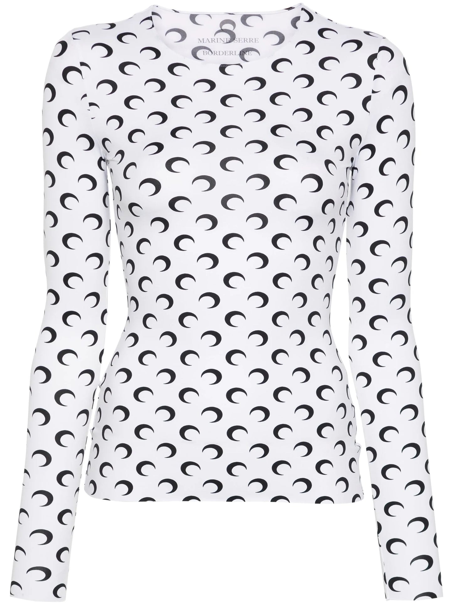 Moon-print crew-neck top