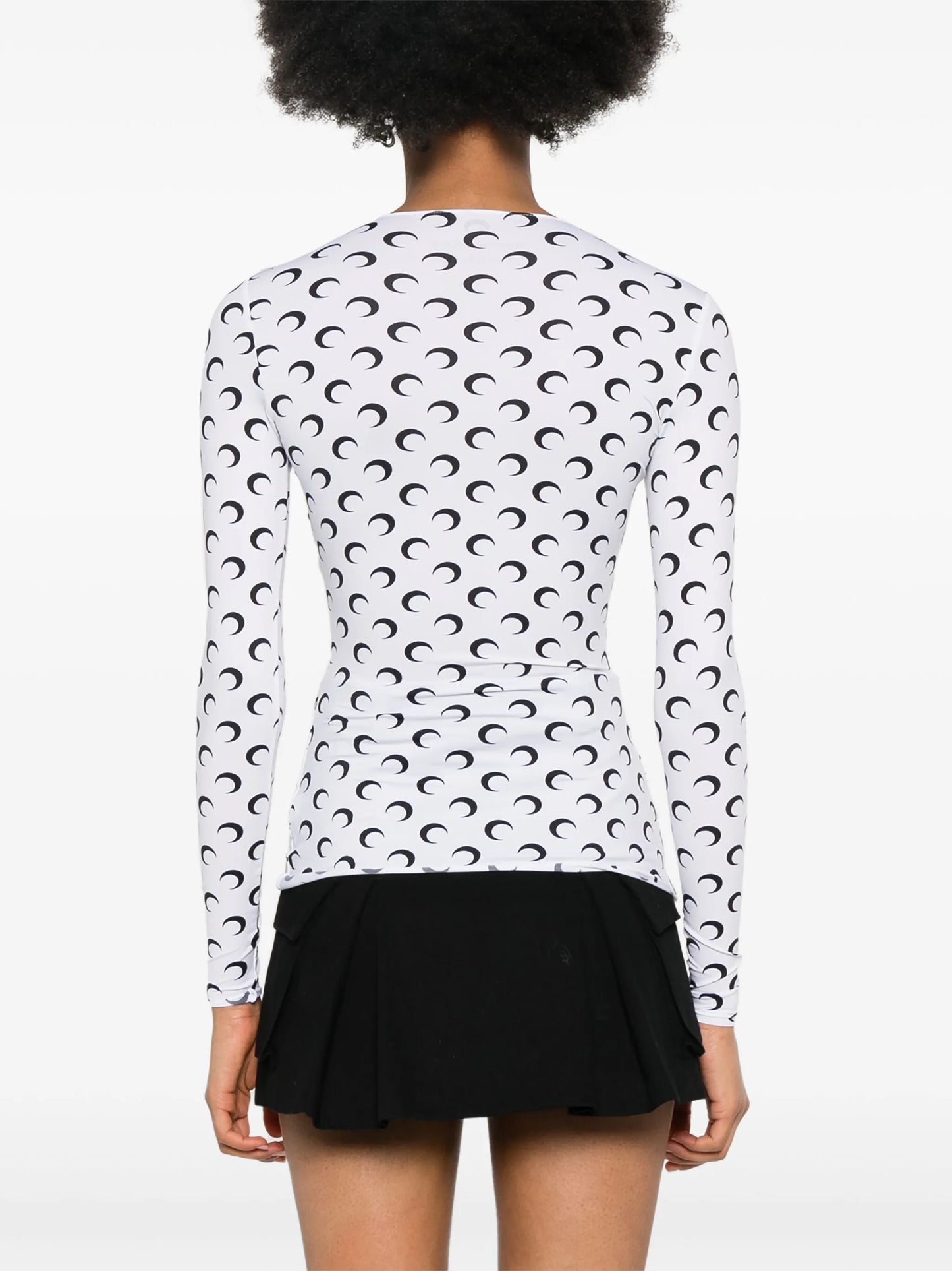 Moon-print crew-neck top
