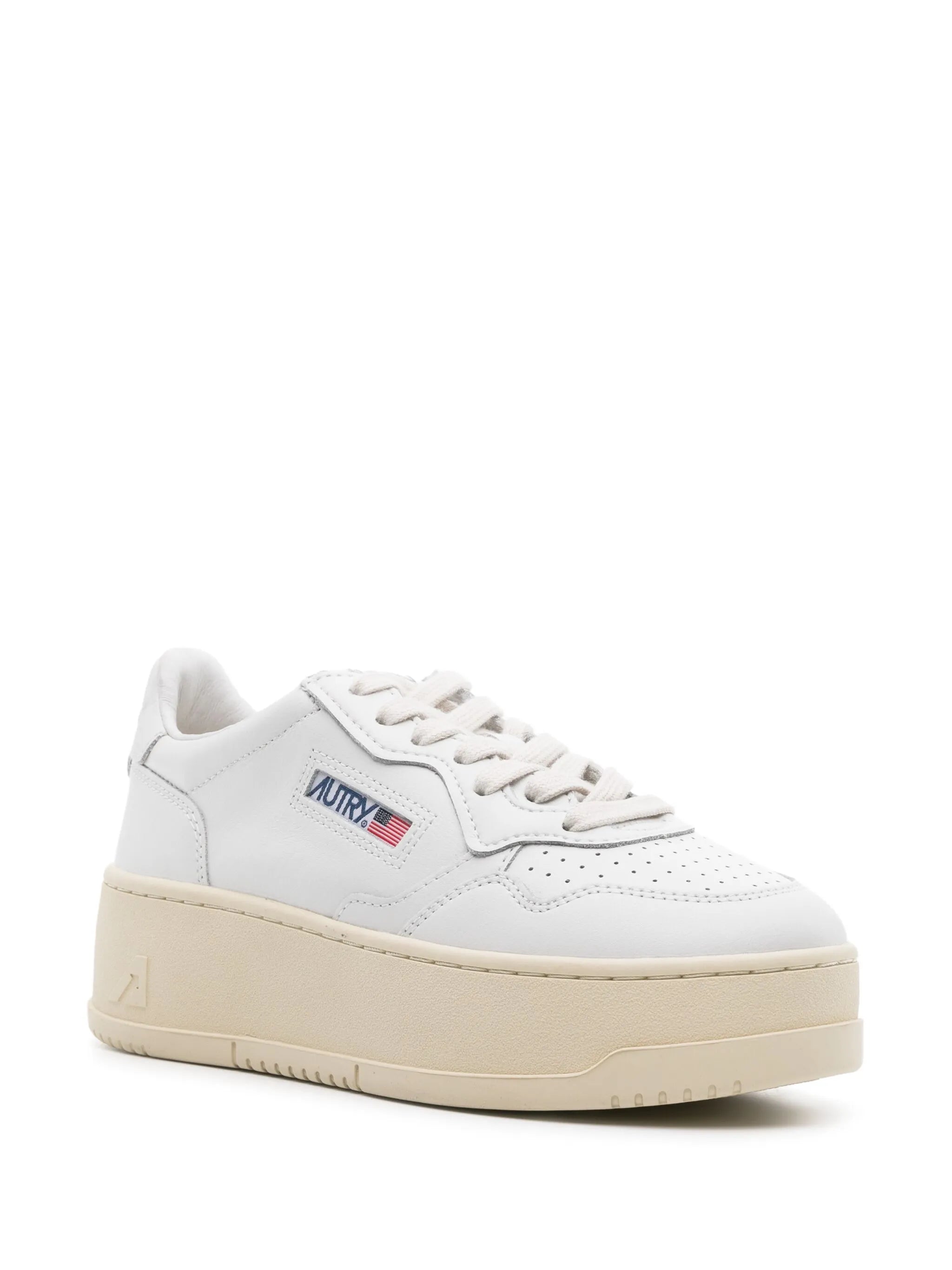 Medalist platform leather sneakers