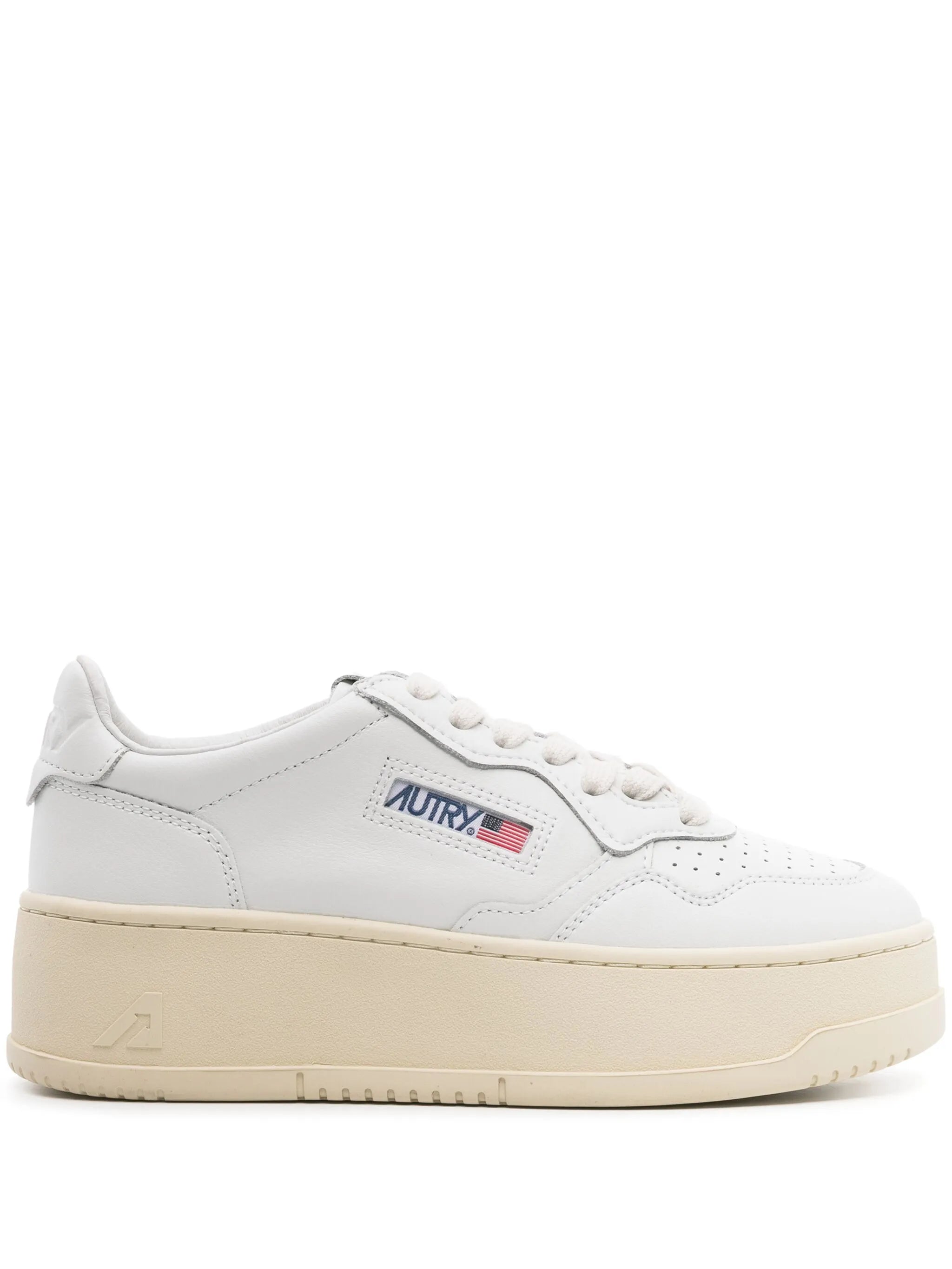 Medalist platform leather sneakers