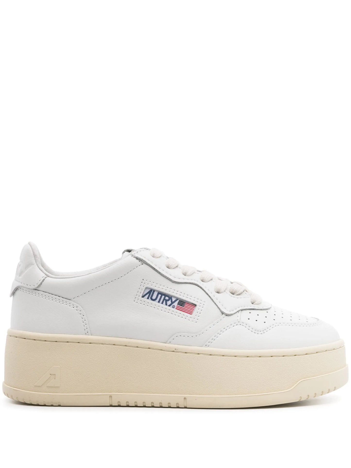 Medalist platform leather sneakers