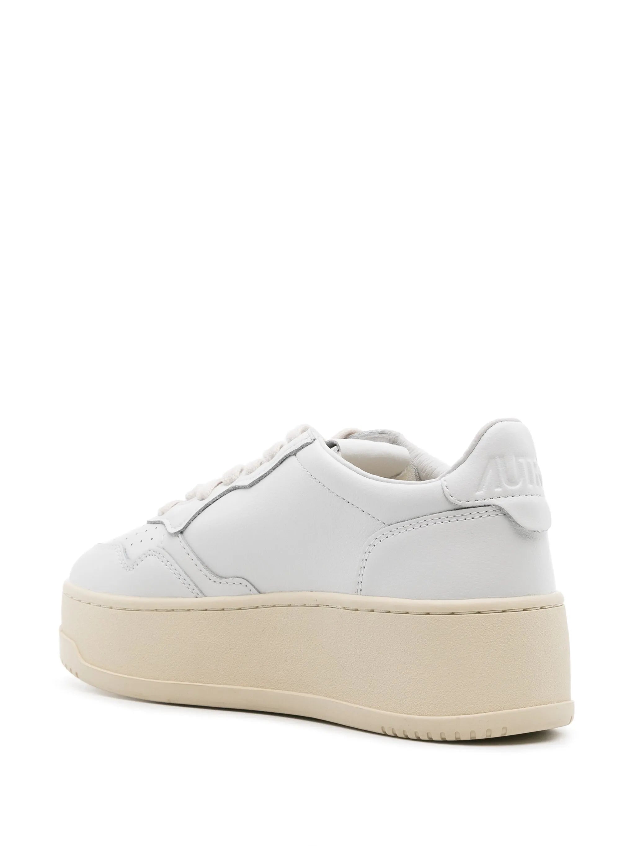 Medalist platform leather sneakers