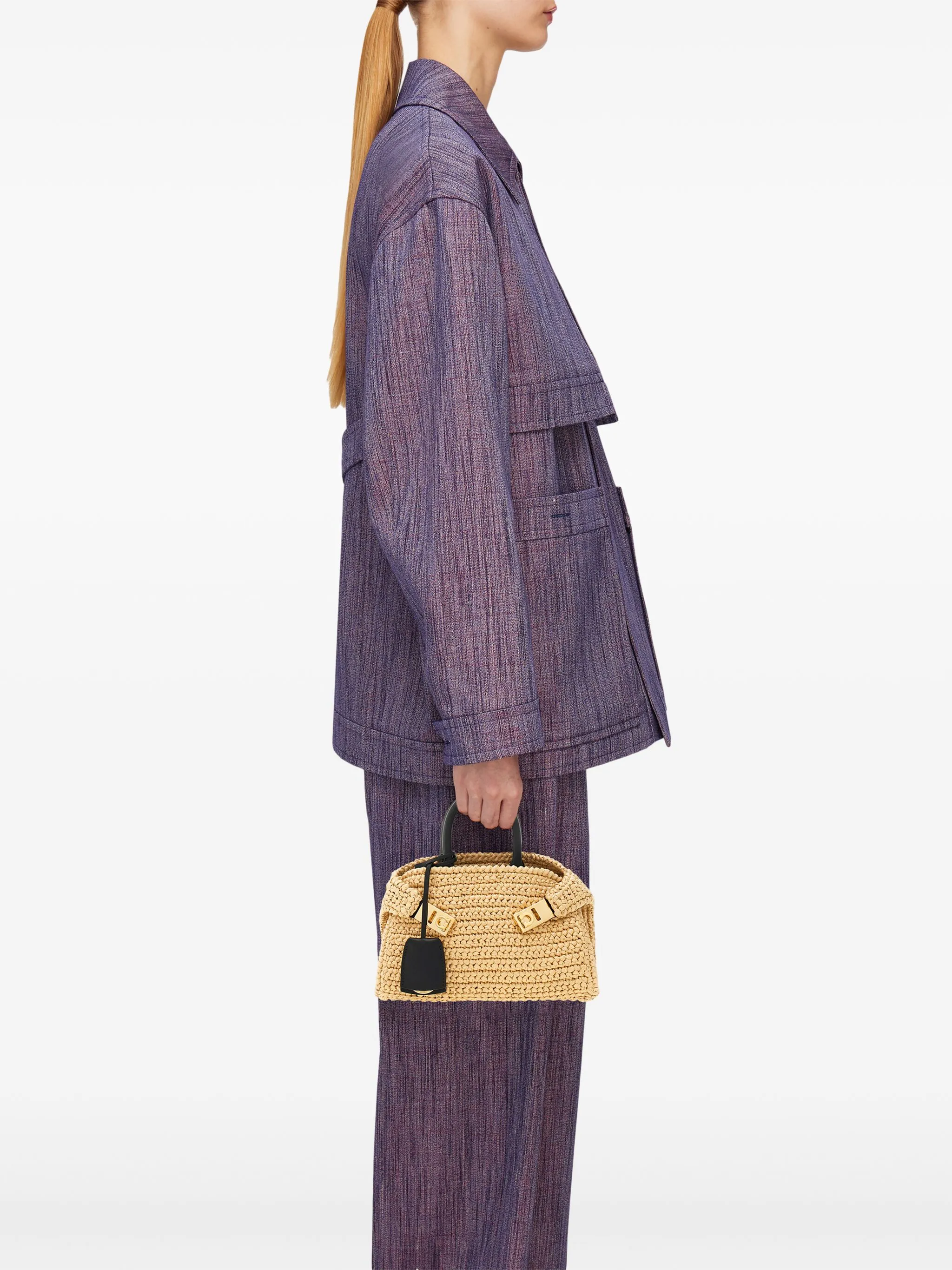 Hug Mini weaved tote bag