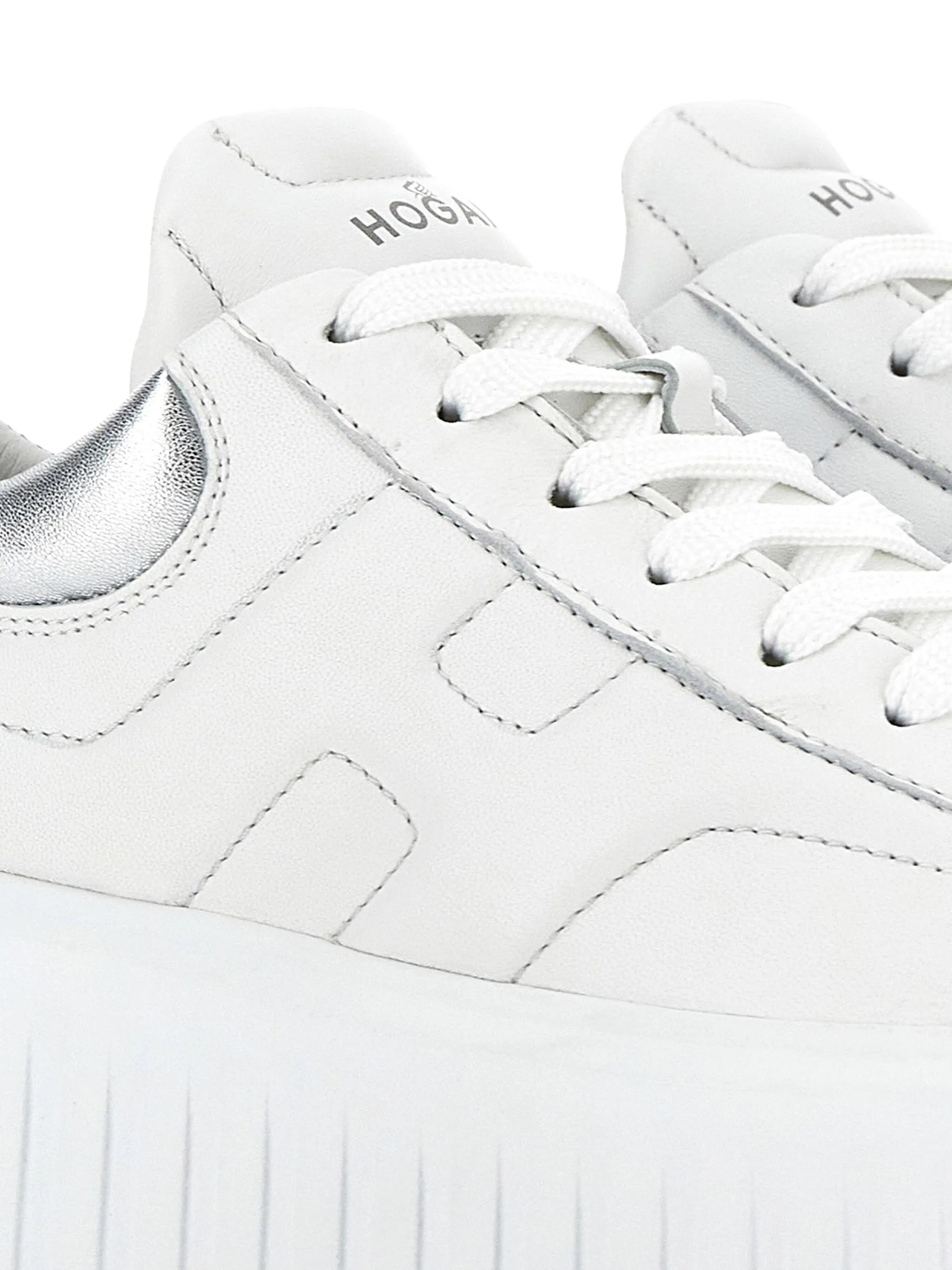 H-Stripes lace-up leather sneakers