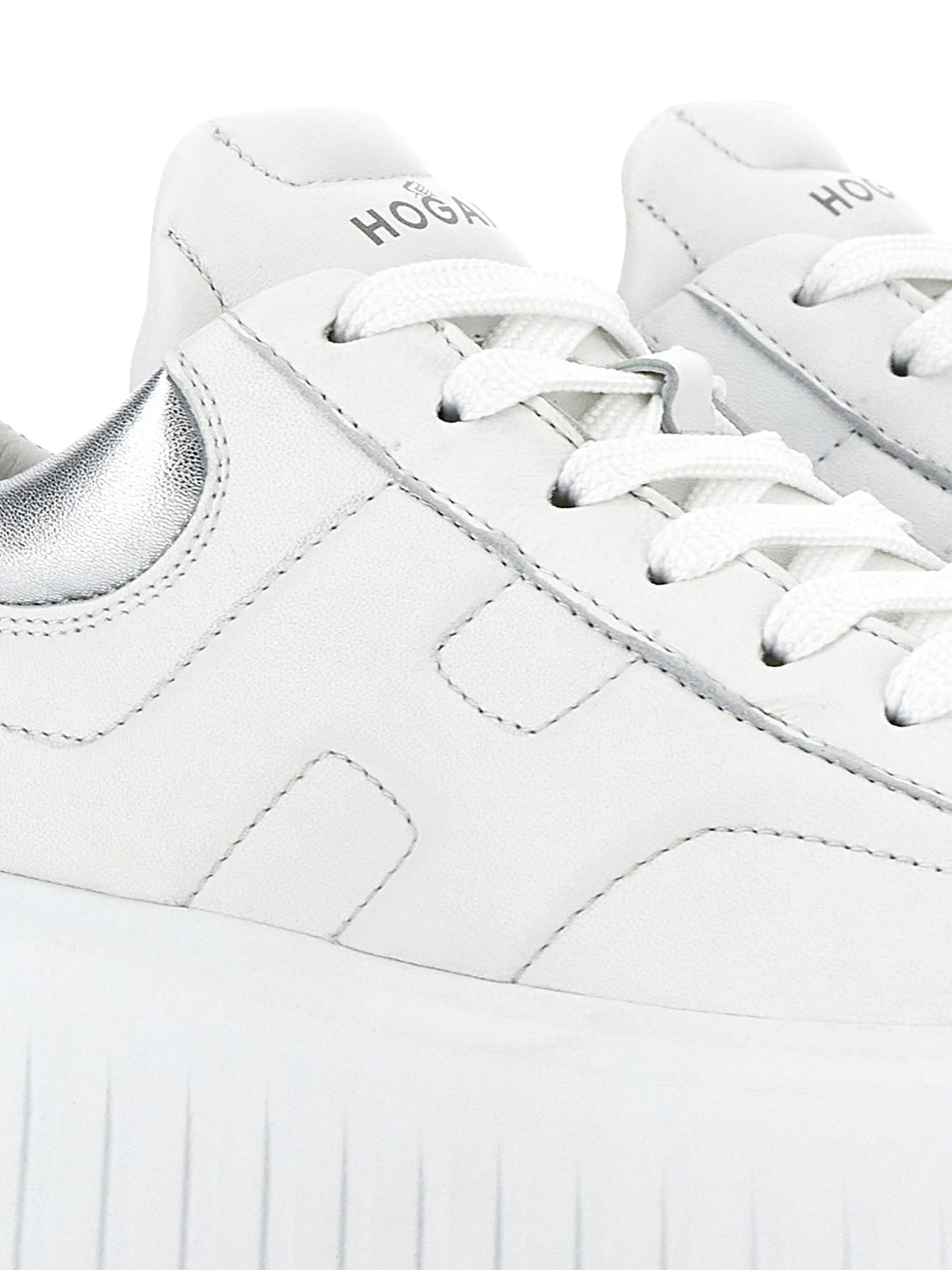 H-Stripes lace-up leather sneakers
