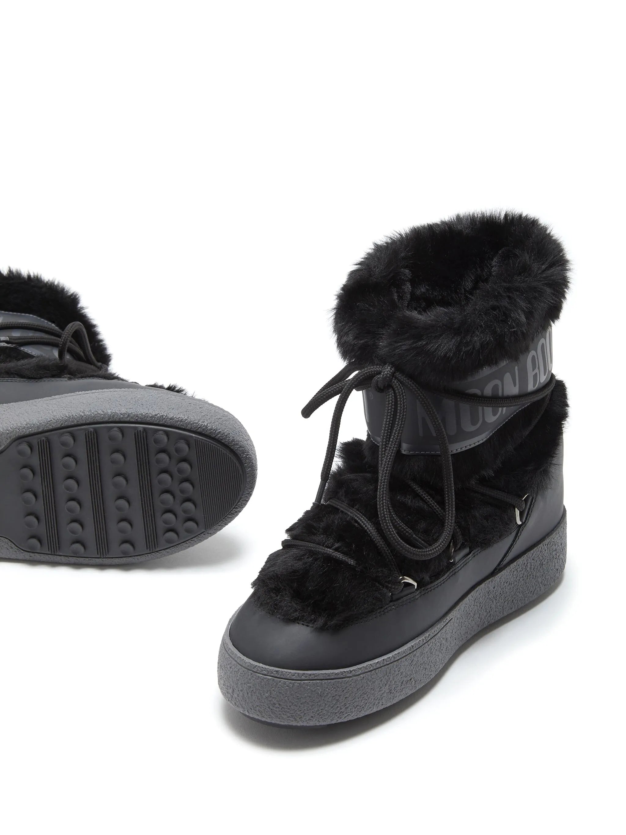 Ltrack lace-up rain boots