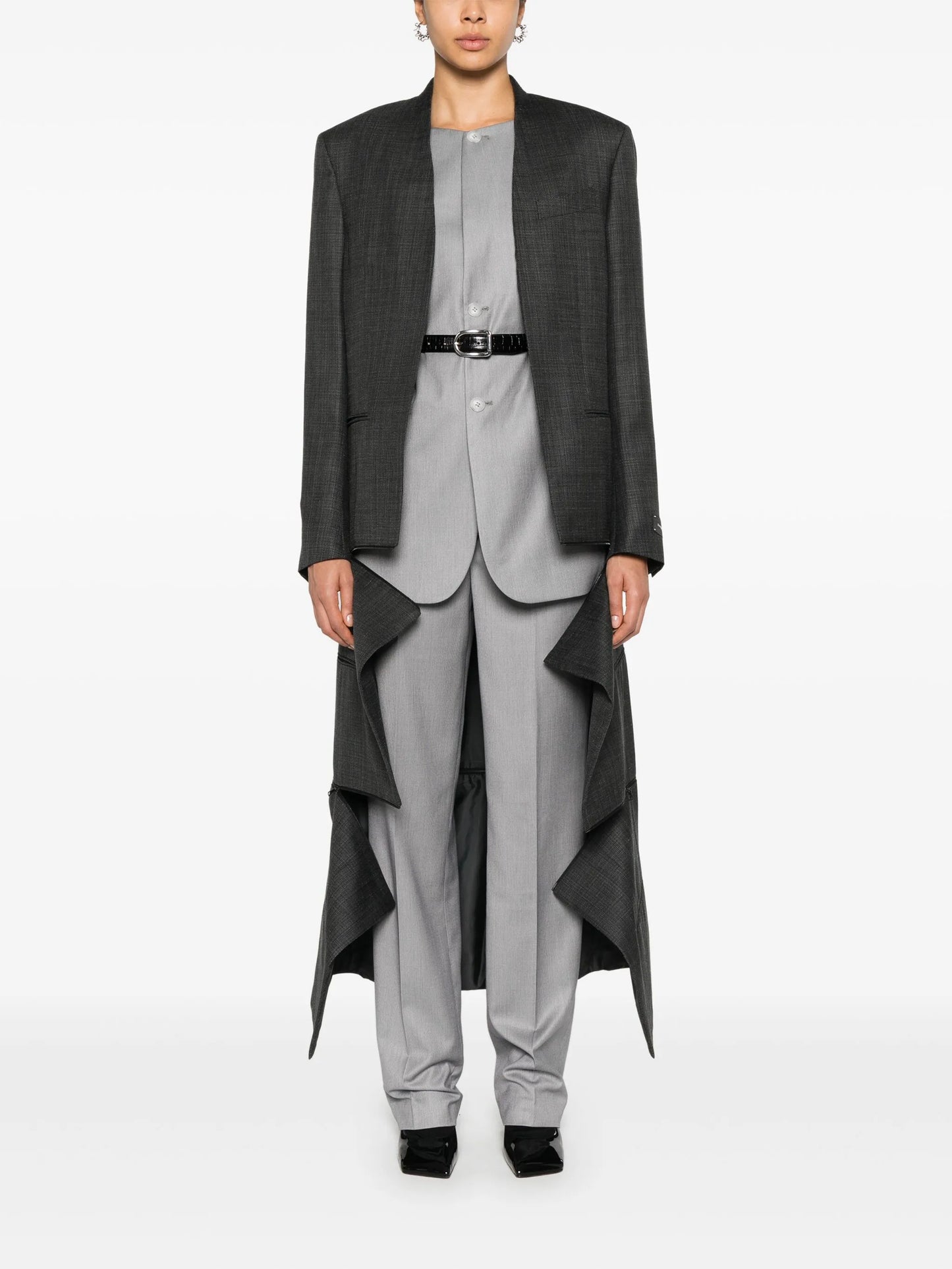 x Zegna Transformer collarless coat