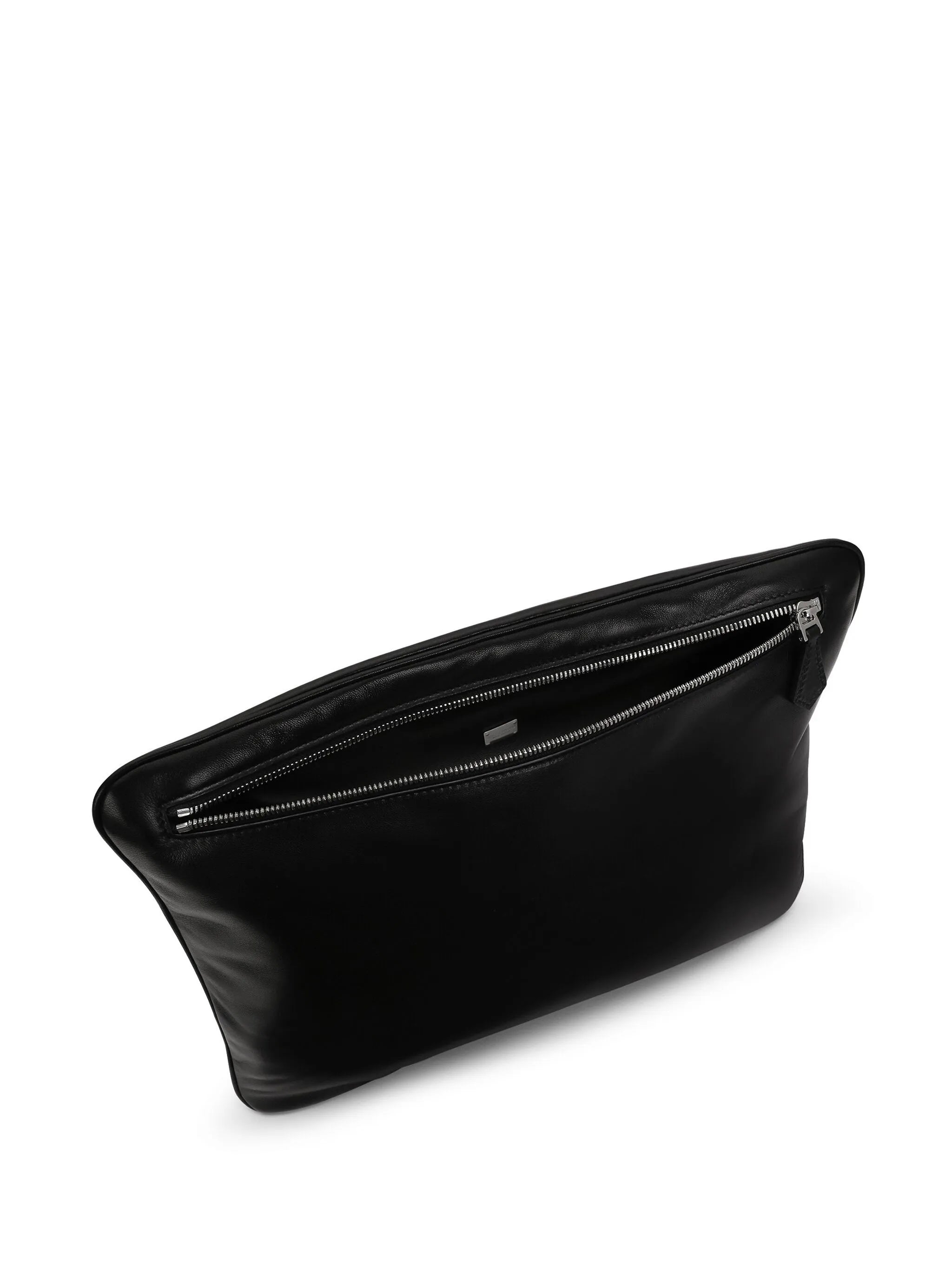 logo-print clutch bag