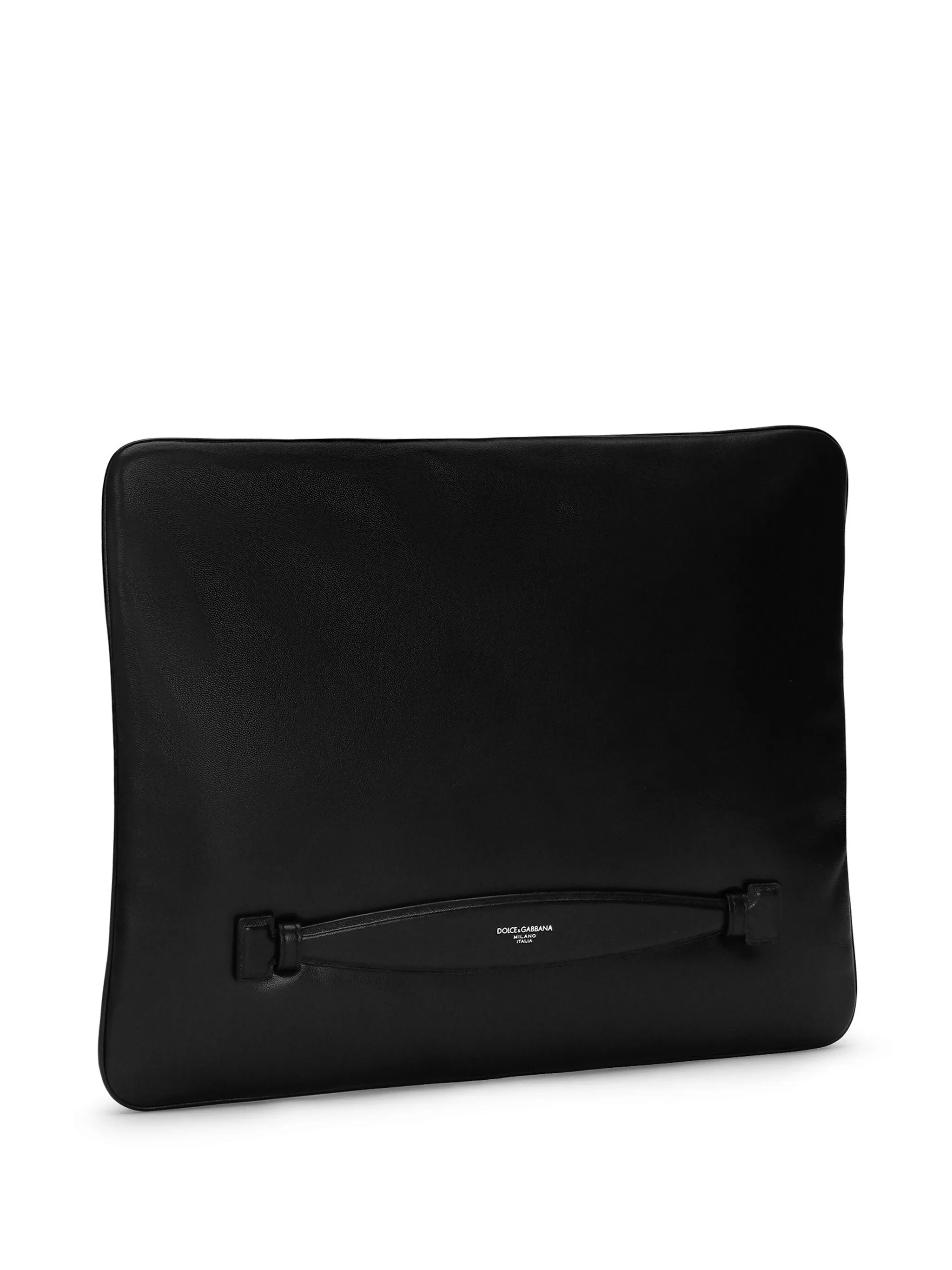 logo-print clutch bag