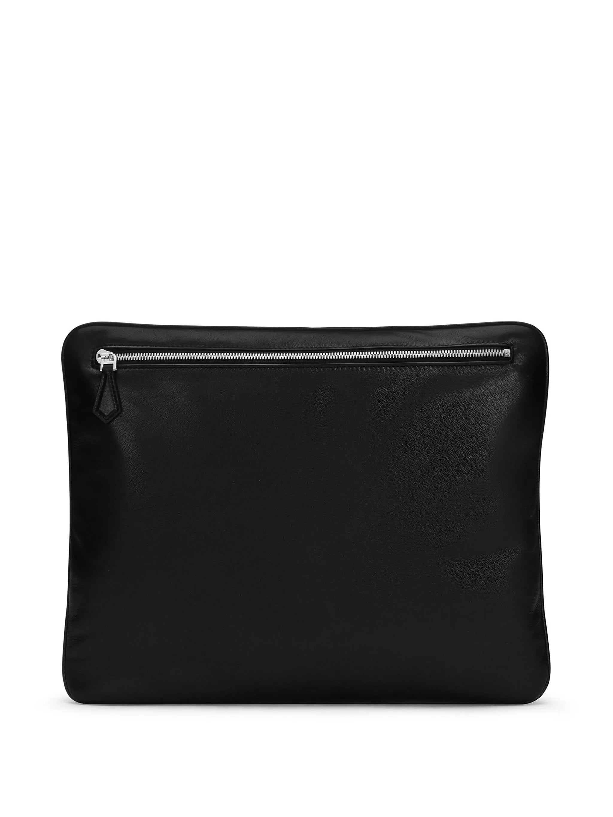 logo-print clutch bag