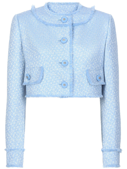 DNA frayed cropped jacket