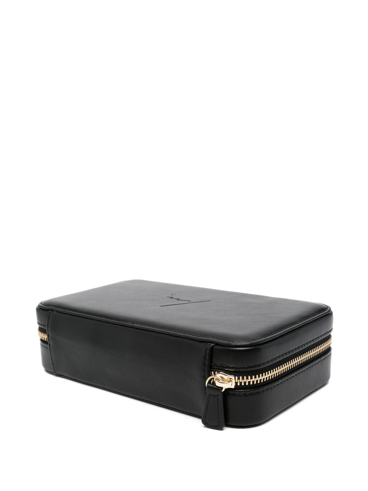logo-debossed leather jewelry box (21cm x 12cm))