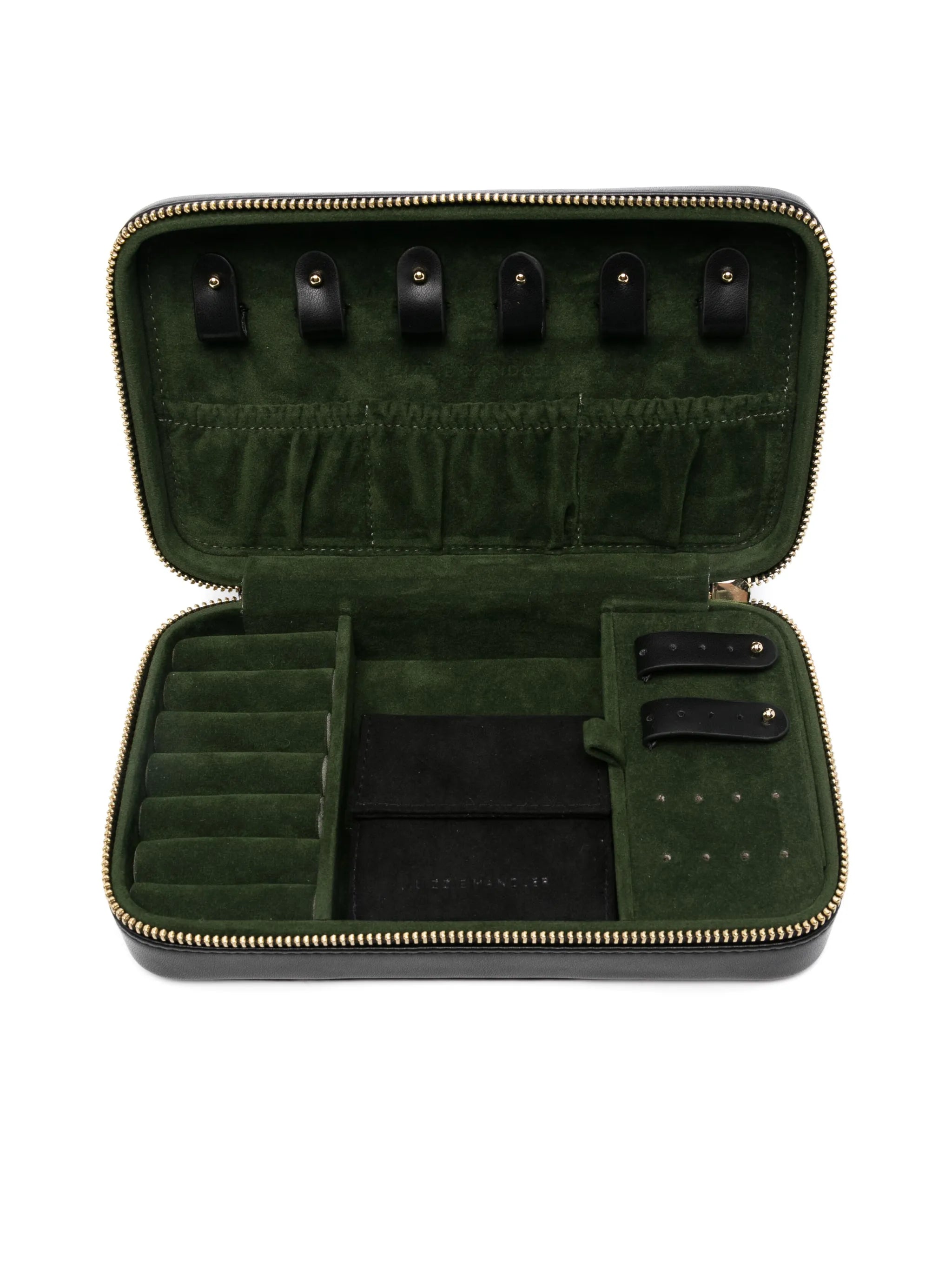 logo-debossed leather jewelry box (21cm x 12cm))