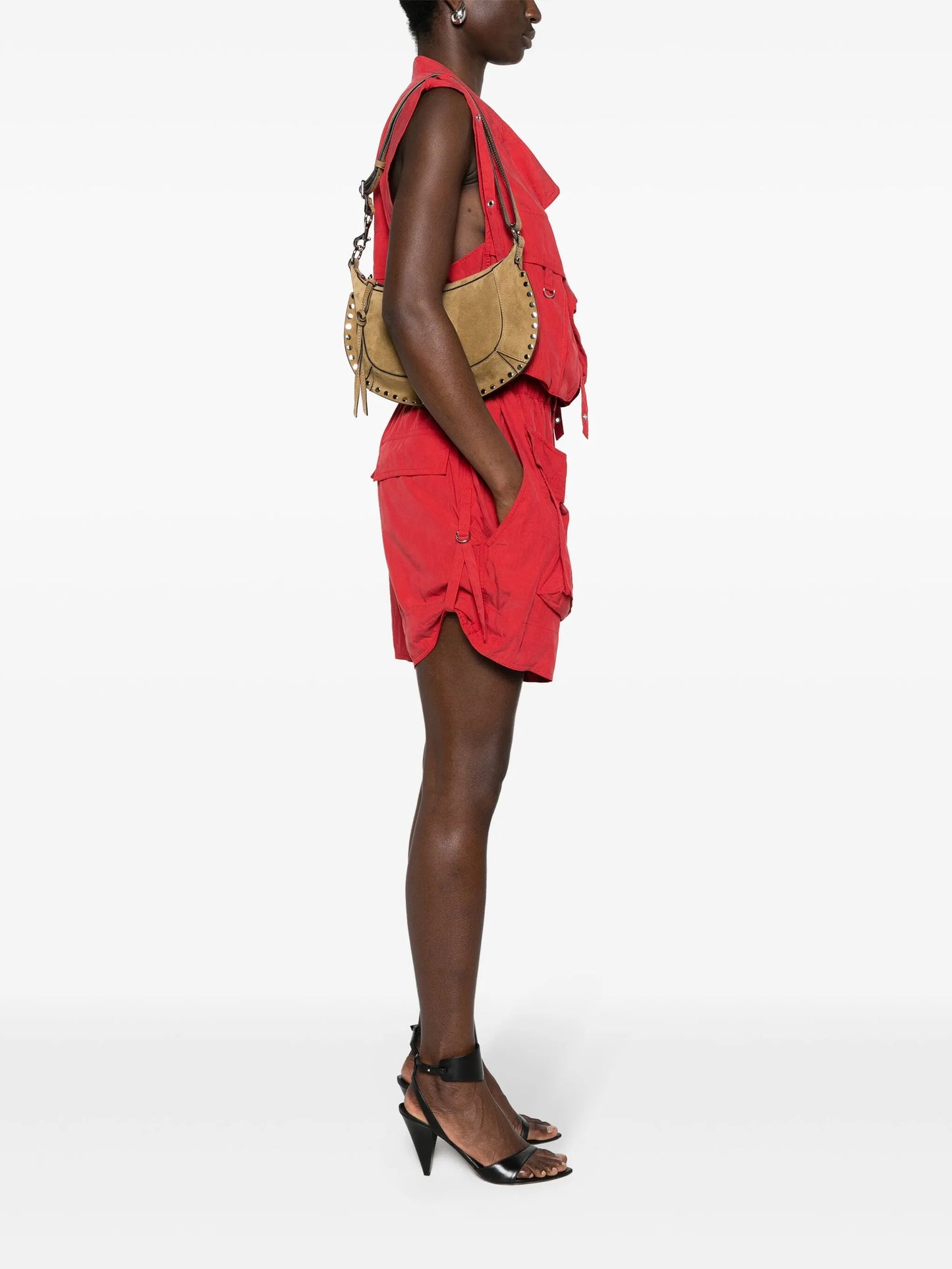 Oskan studded leather shoulder bag