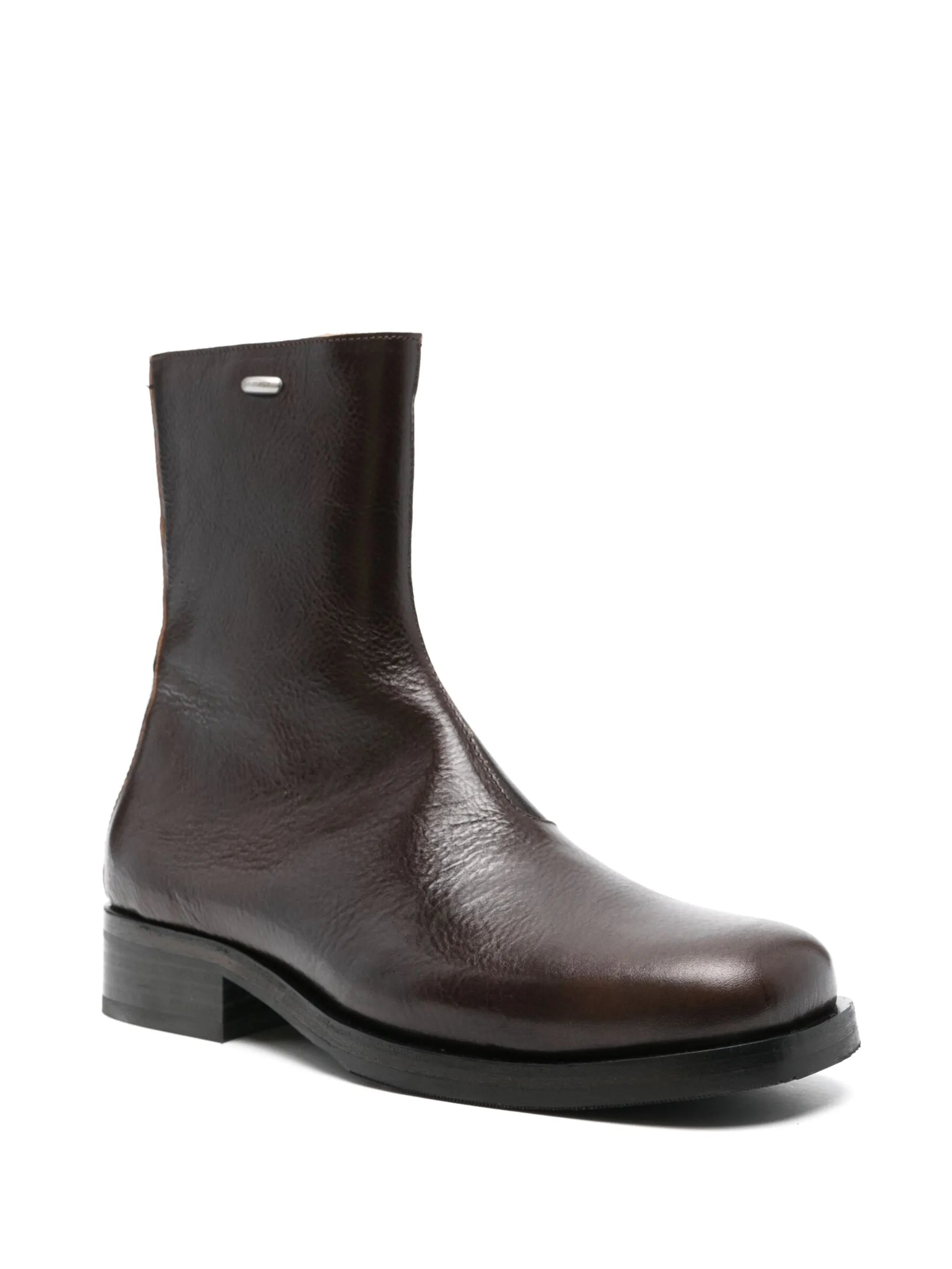square-toe ankle boots