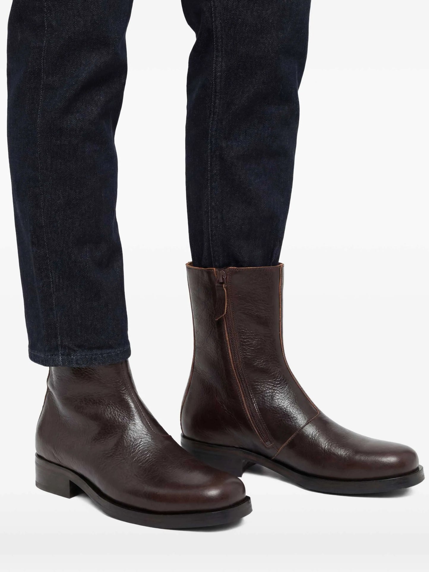 square-toe ankle boots