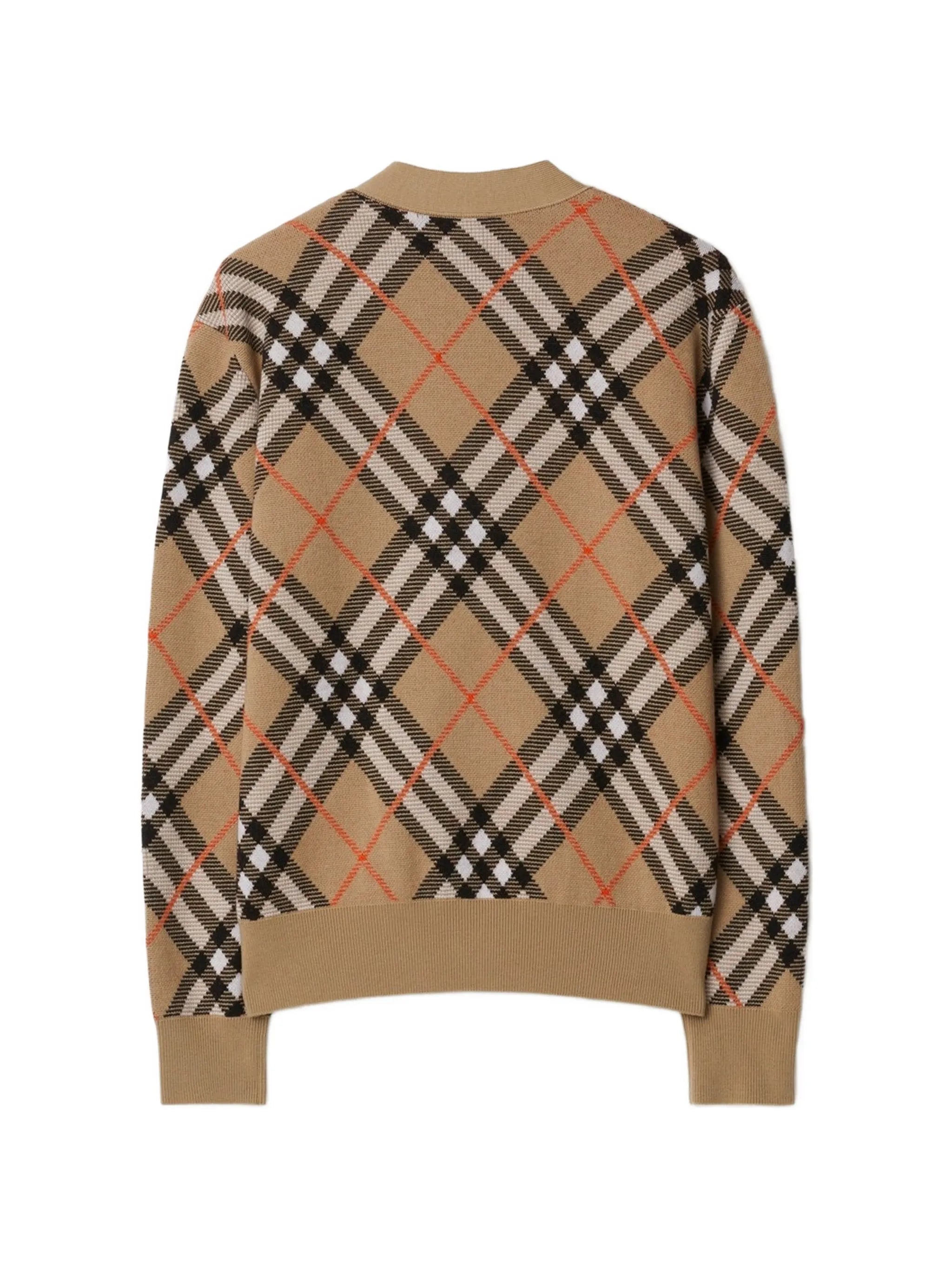 checked cardigan