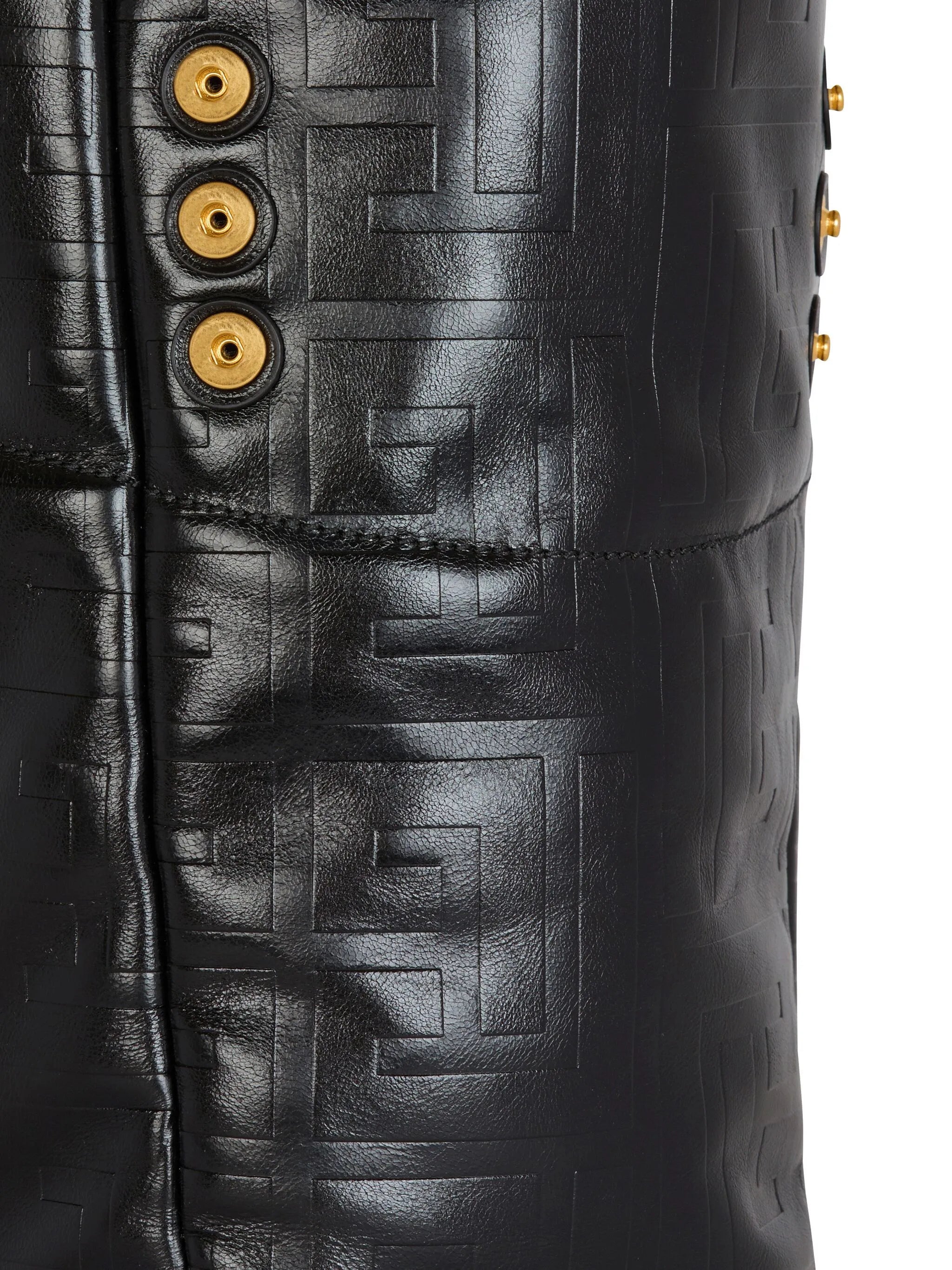 monogram-embossed chain-link tote bag