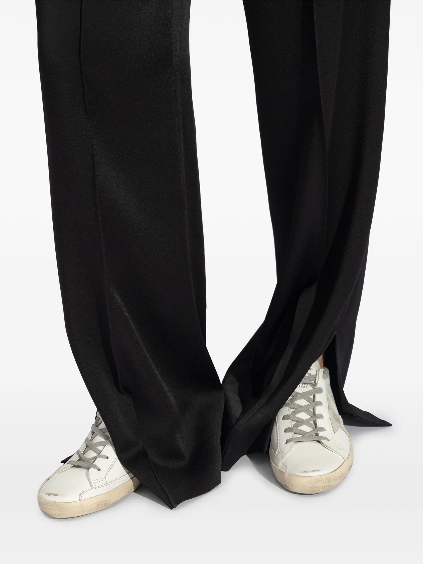 Super-star distressed leather sneakers