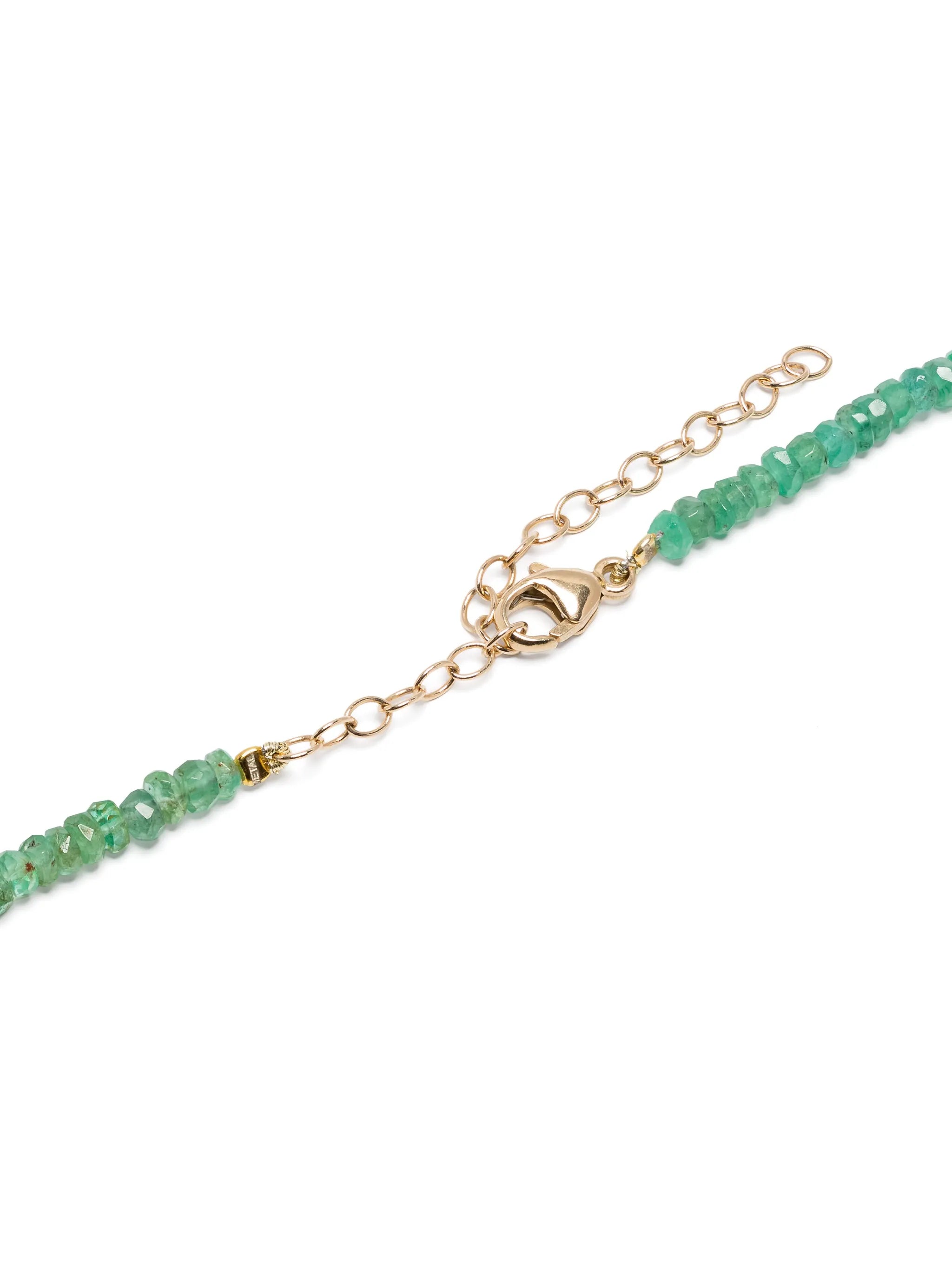 14kt yellow gold quartz pendant necklace
