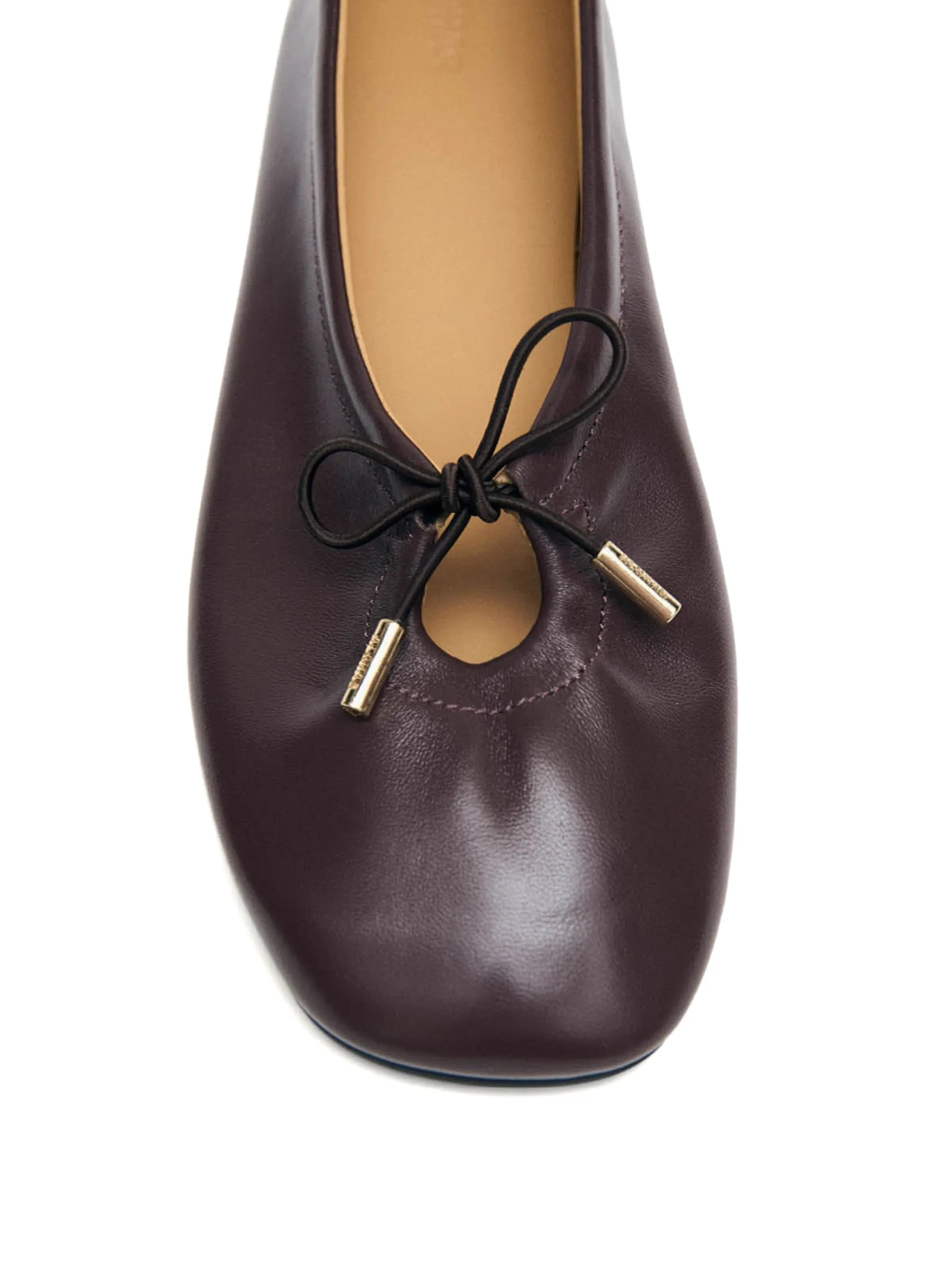 Rosalind brown leather ballet flats