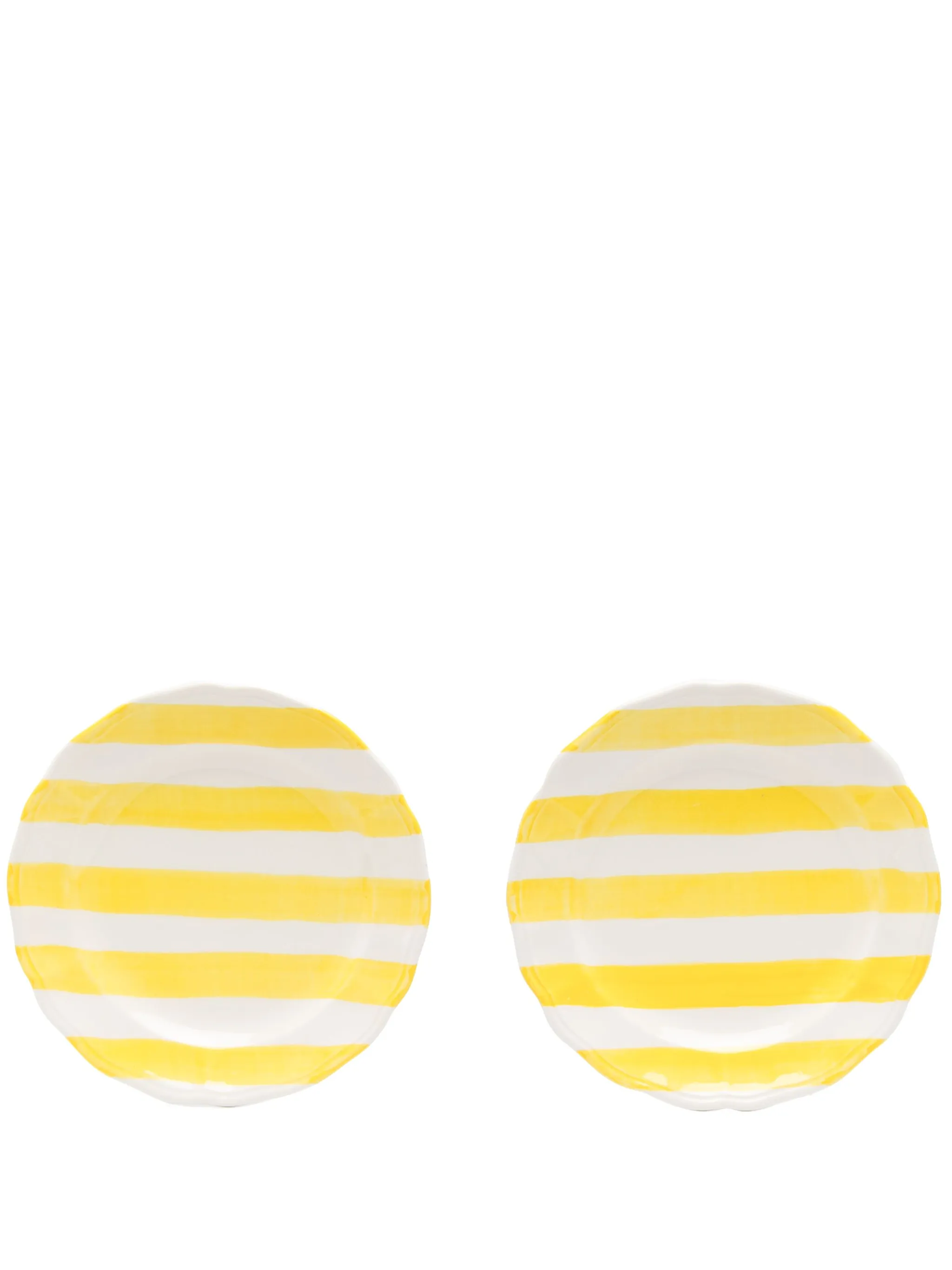 striped ceramic plate (set of two)