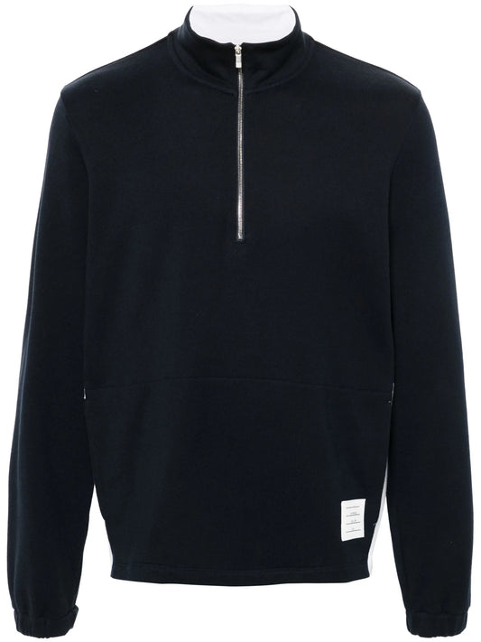 loopback 4-Bar half-zip pullover
