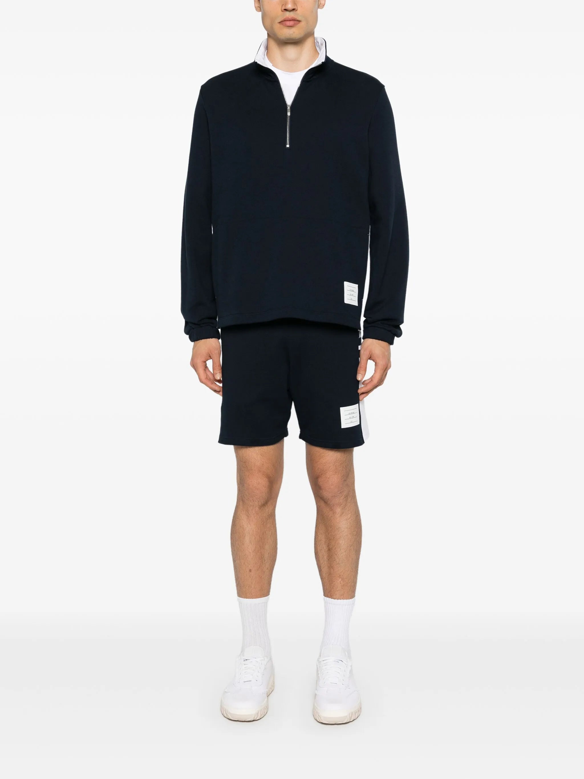 loopback 4-Bar half-zip pullover