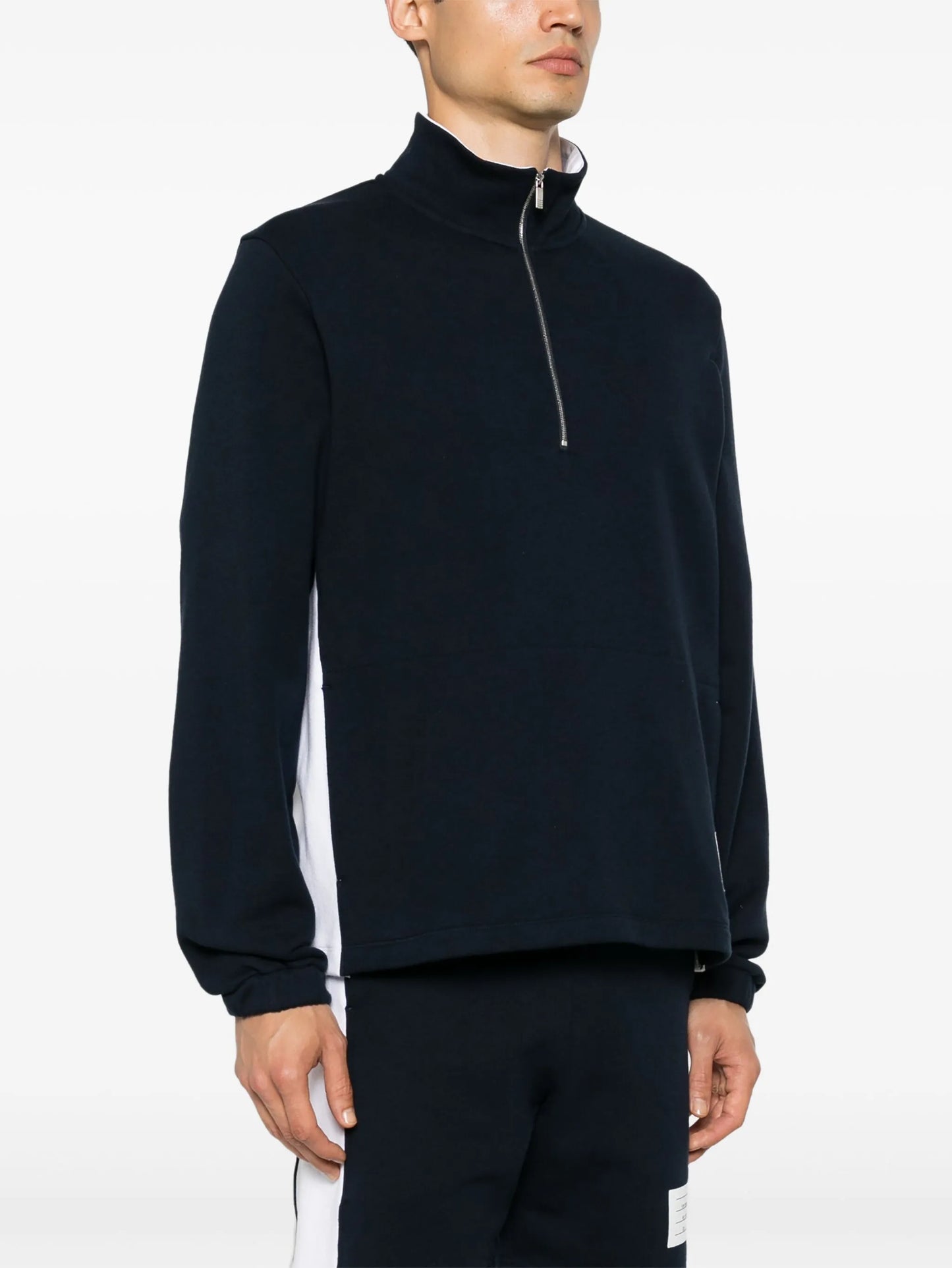 loopback 4-Bar half-zip pullover